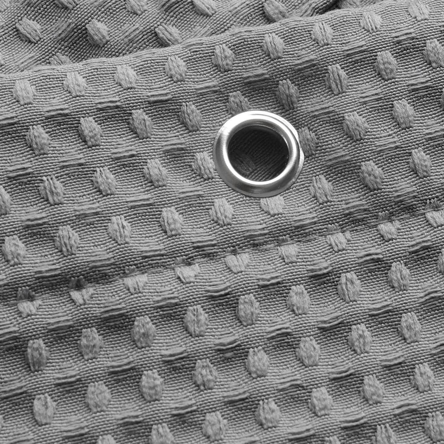 Cortina de Ducha Barossa Design 152x183 cm Gris Waffle 230 GSM