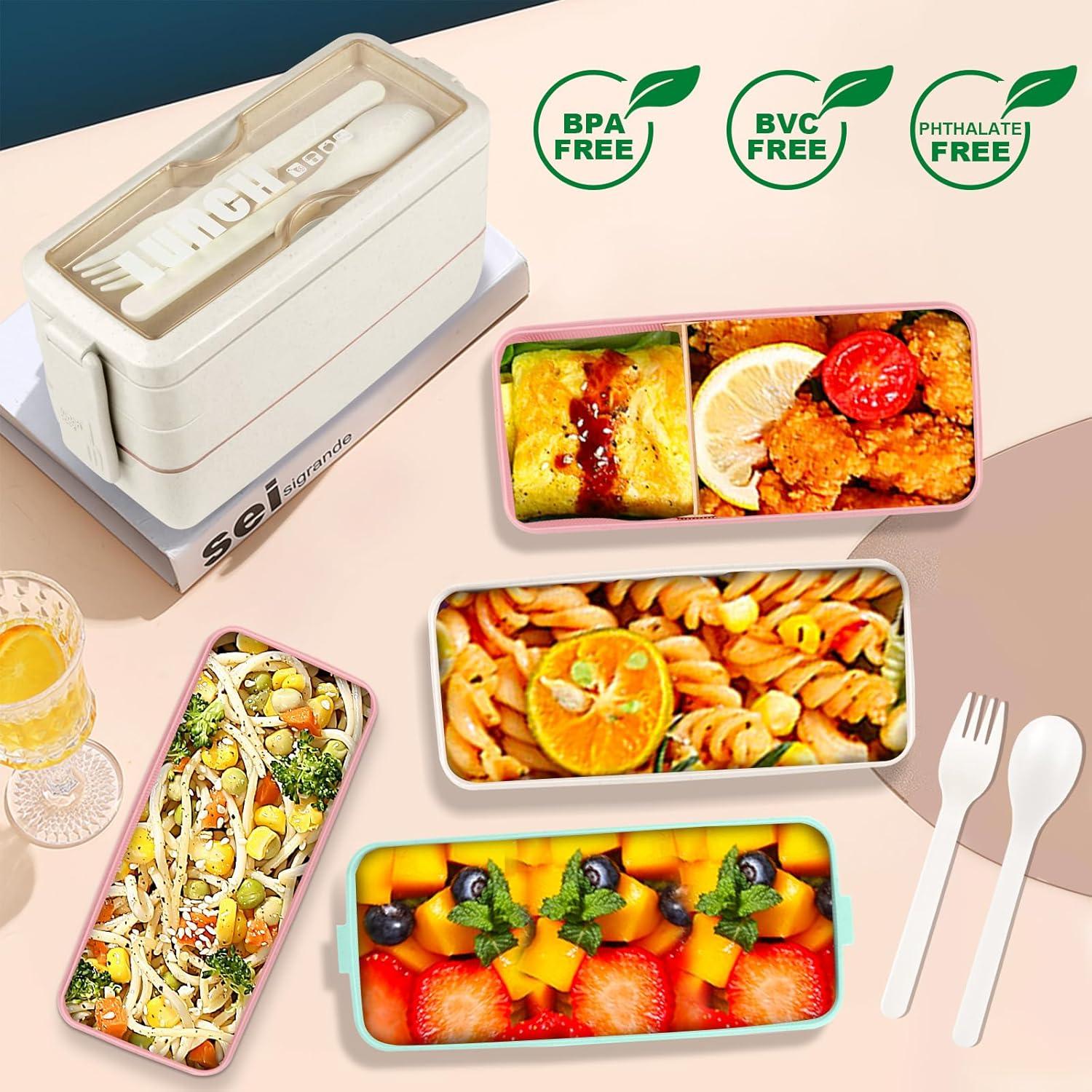Caja Bento Apilable Iteryn con Bolsa y Taza para Sopa 3 Compartimentos