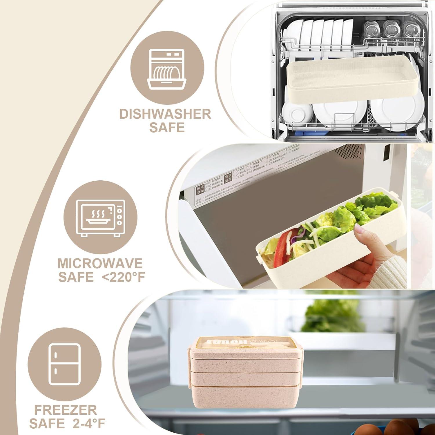 Caja Bento Apilable Iteryn con Bolsa y Taza para Sopa 3 Compartimentos