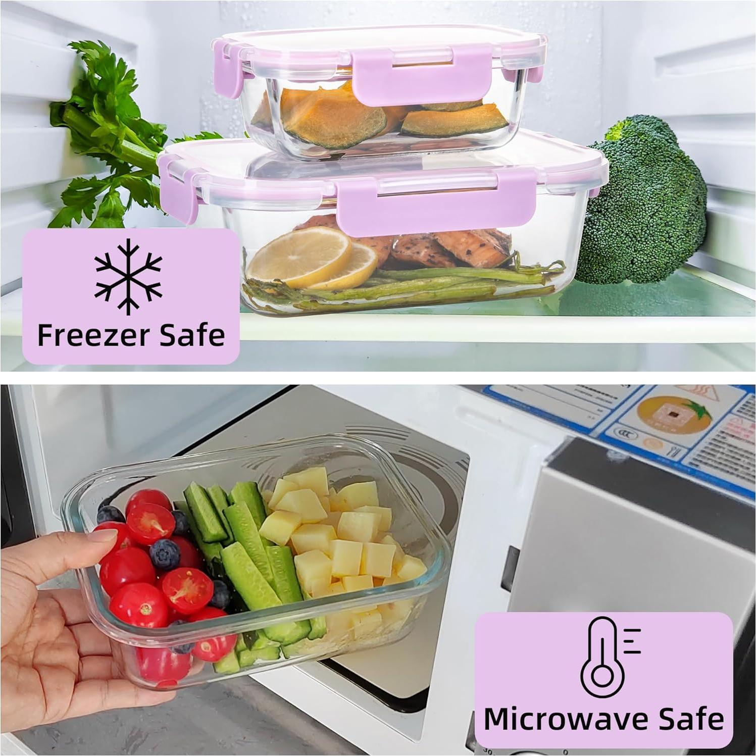 Contenedores de Almacenamiento de Alimentos Vidrio C CREST 10 Pzas