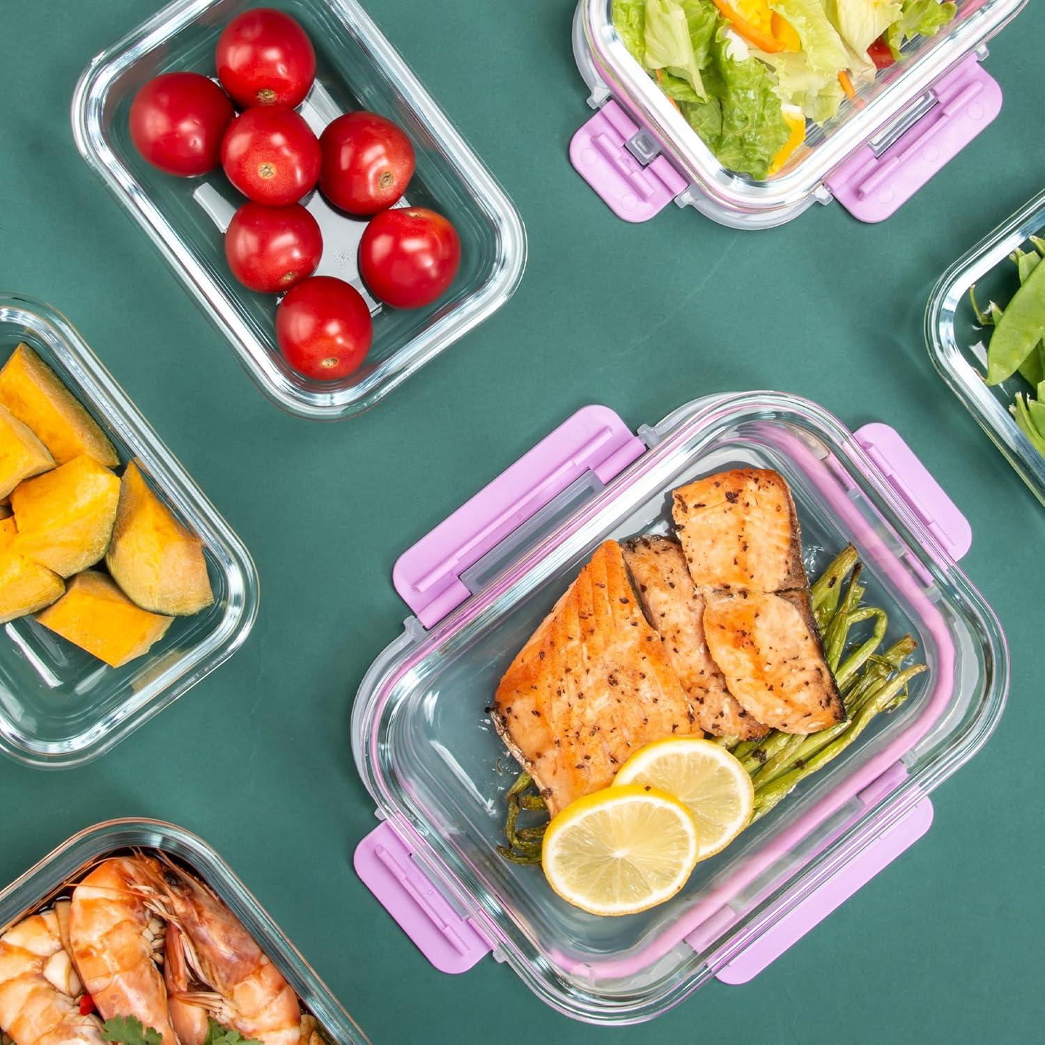 Contenedores de Almacenamiento de Alimentos Vidrio C CREST 10 Pzas