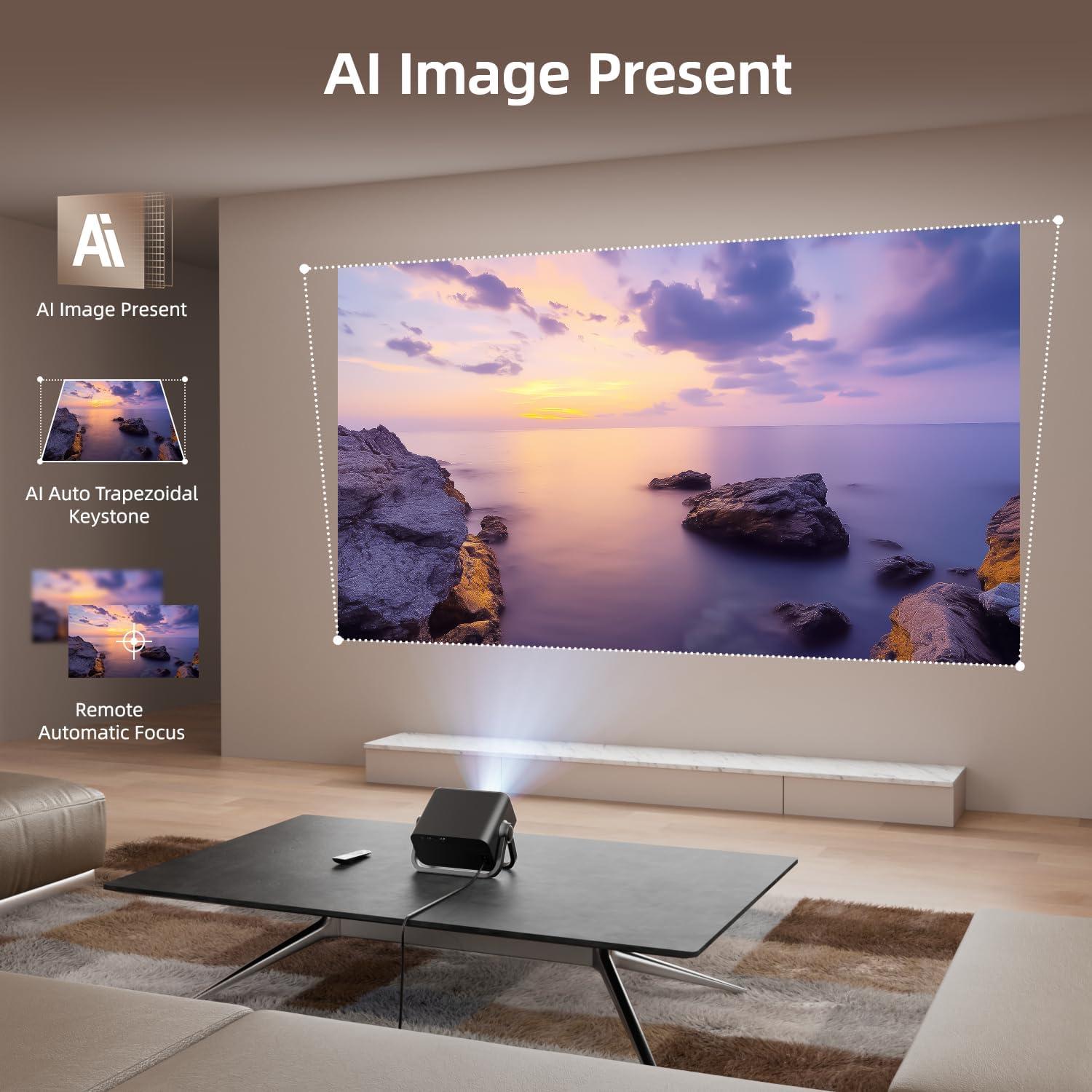 Proyector portátil BKZ V18 1080P Bluetooth 5.4 ajustable