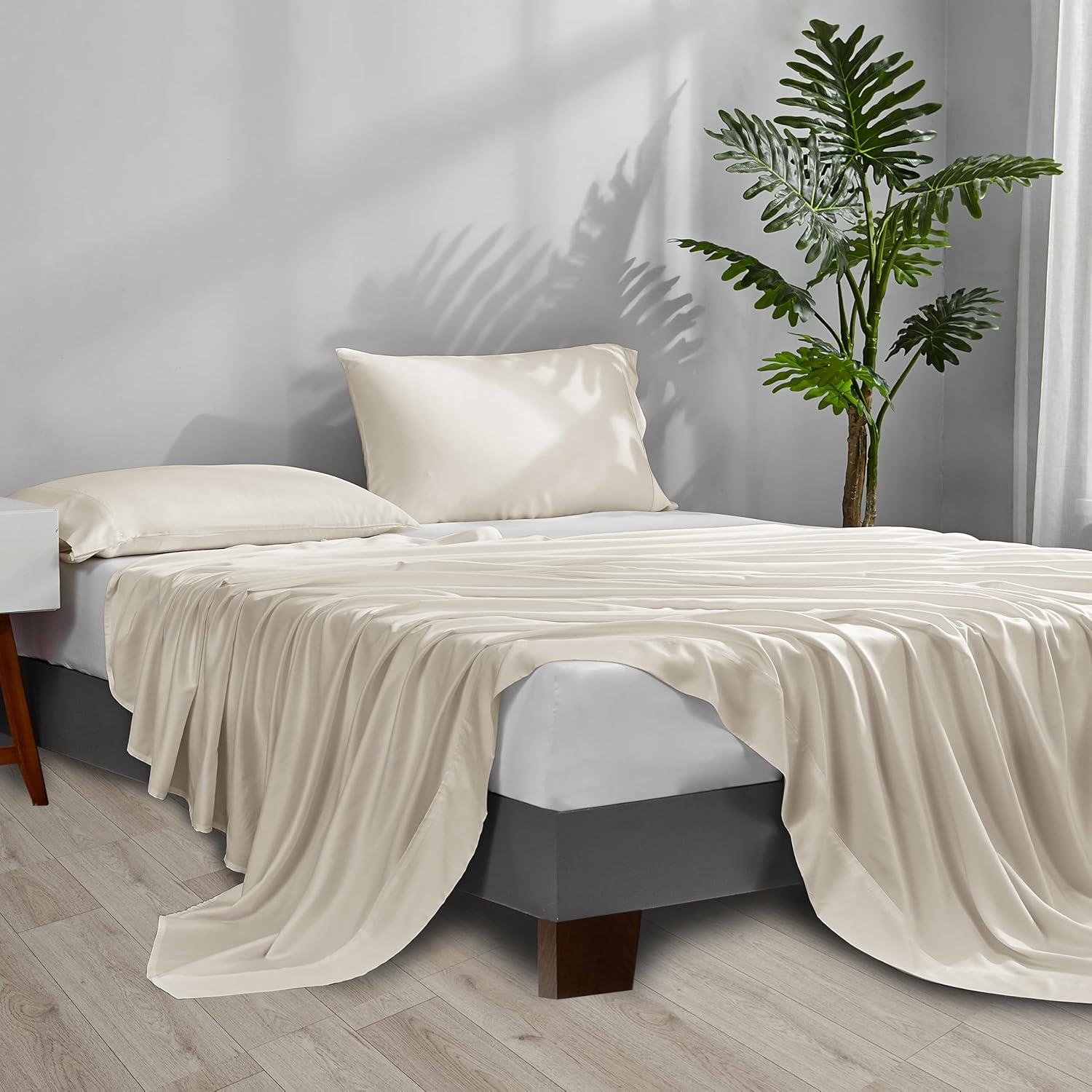 Sábanas Refrigerantes ACCURATEX Individual 100% Viscosa Bambú Beige