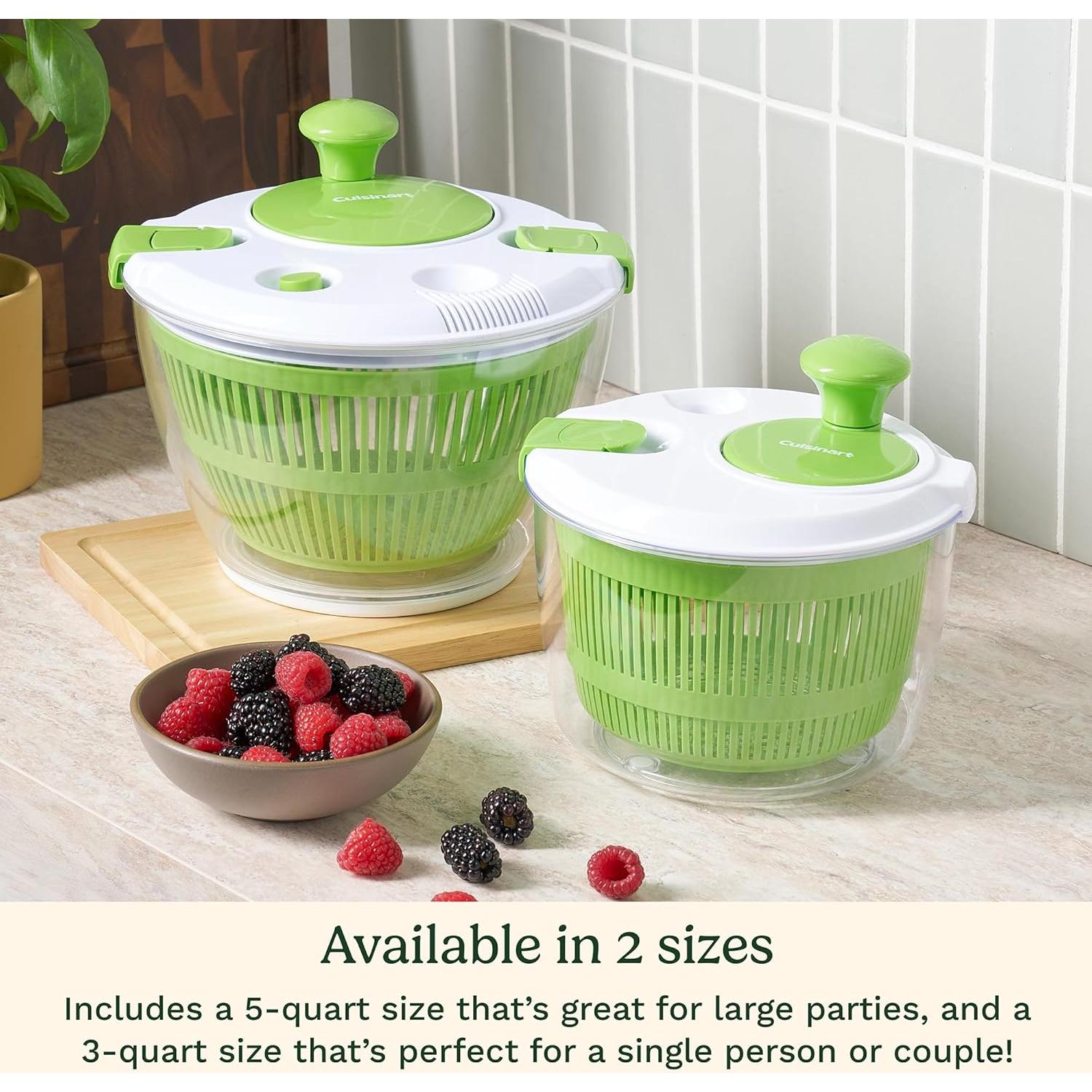 Ensaladera Cuisinart 3qt (2.84L) para Lavar y Secar Verduras