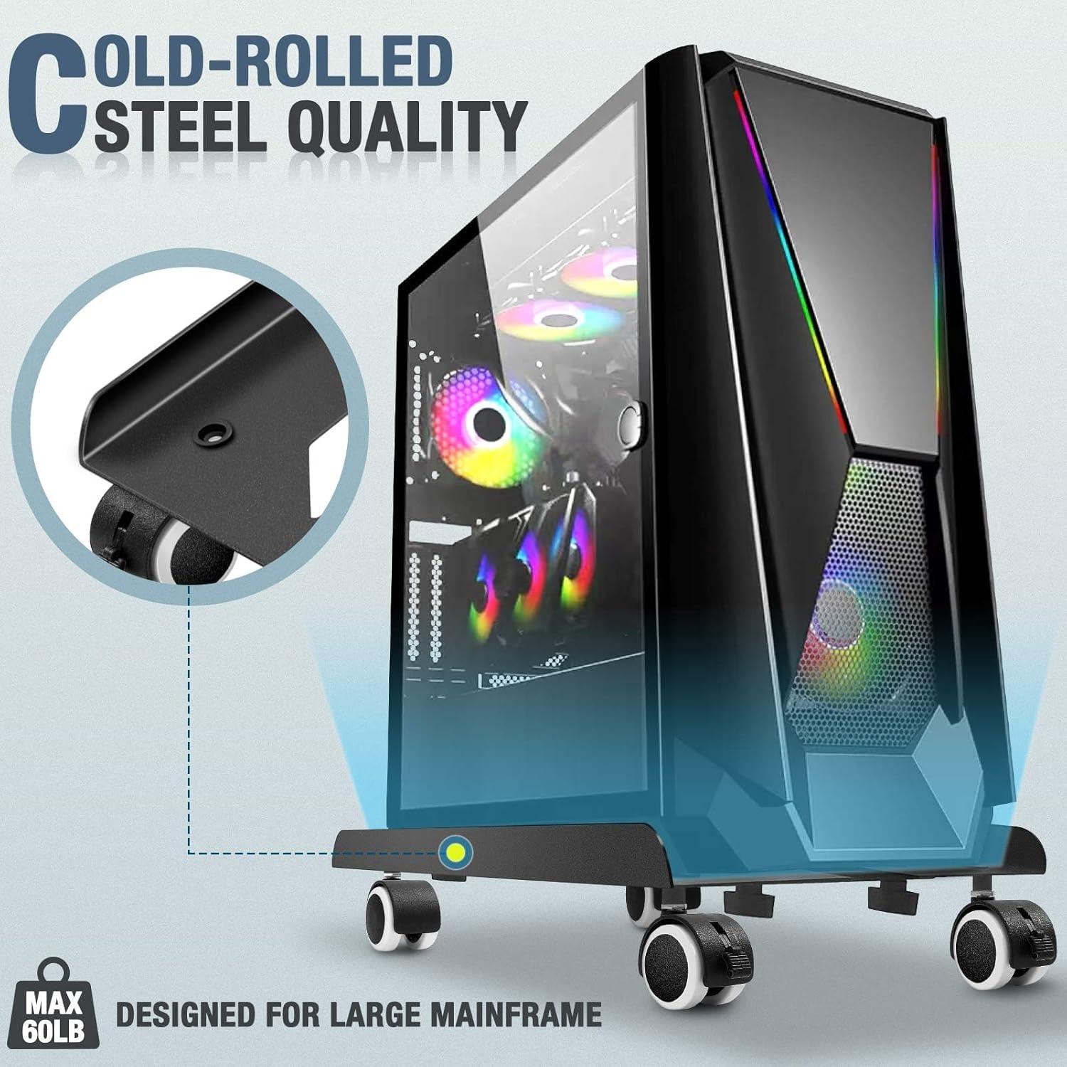 Soporte para Torre de PC Seloom Ajustable con Ruedas