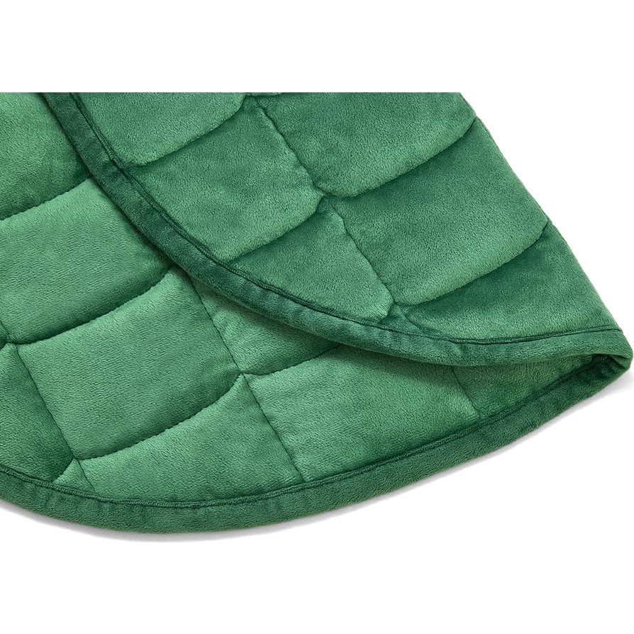 Manta con peso TONGDADA 3.18 kg Minky verde oscuro 74x61 cm