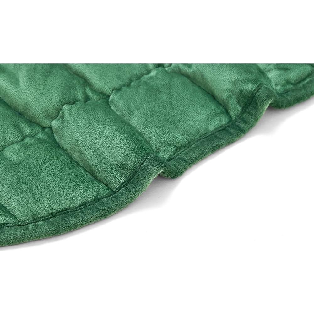 Manta con peso TONGDADA 3.18 kg Minky verde oscuro 74x61 cm