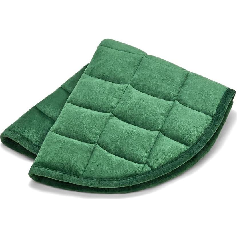 Manta con peso TONGDADA 3.18 kg Minky verde oscuro 74x61 cm