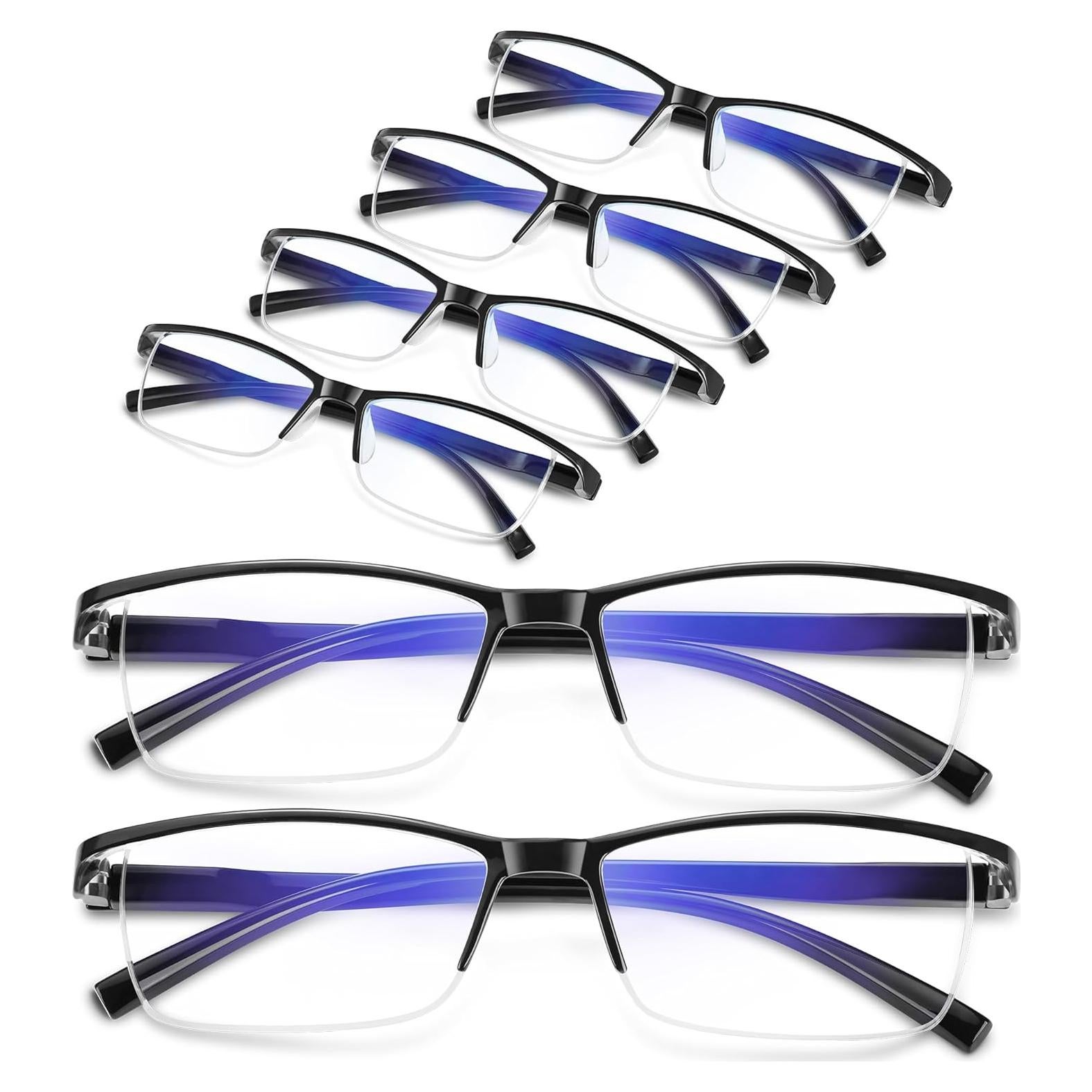 Gafas de lectura 6Pack Hombres Anti-fatiga Luz Azul 2.25x