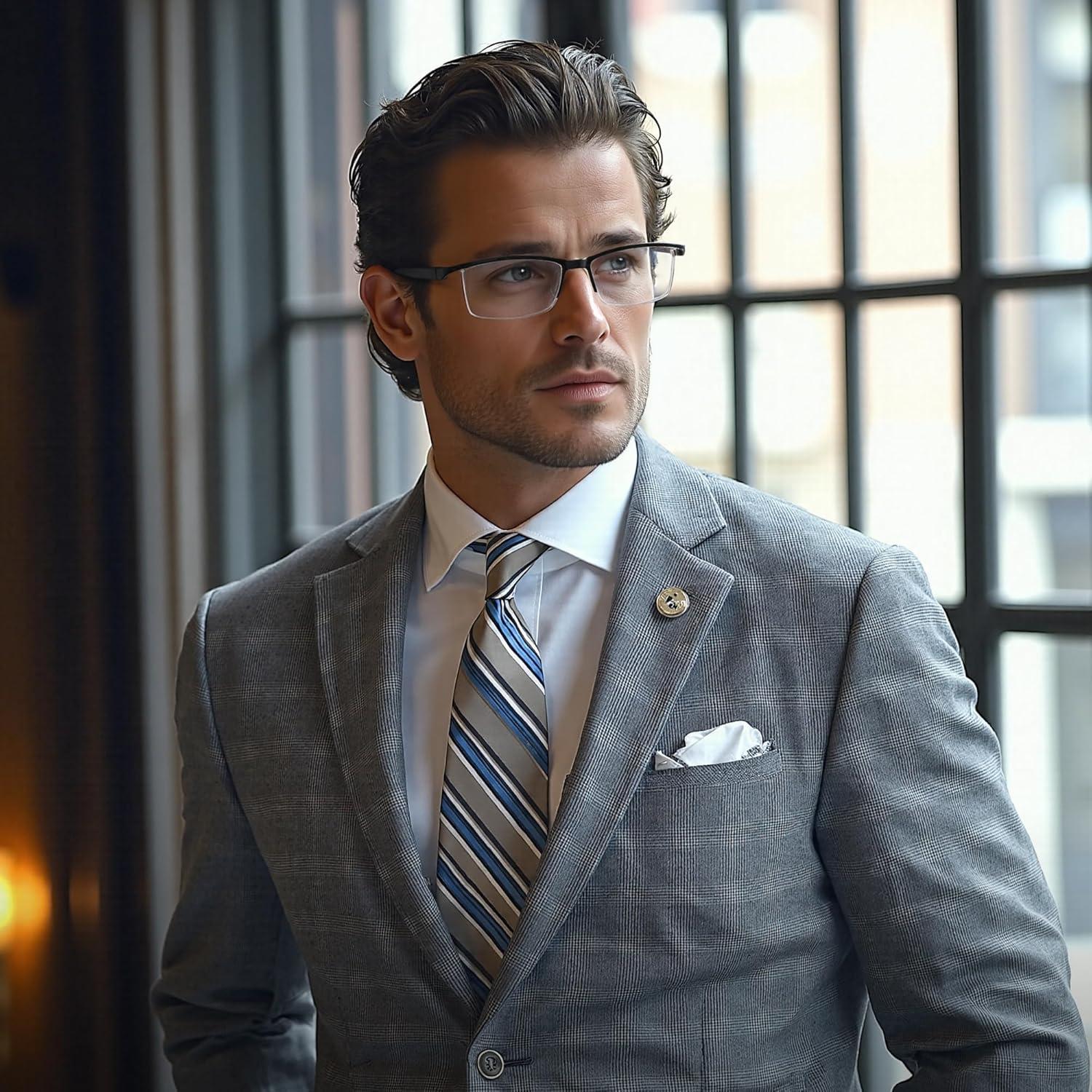 Gafas de lectura 6Pack Hombres Anti-fatiga Luz Azul 2.25x