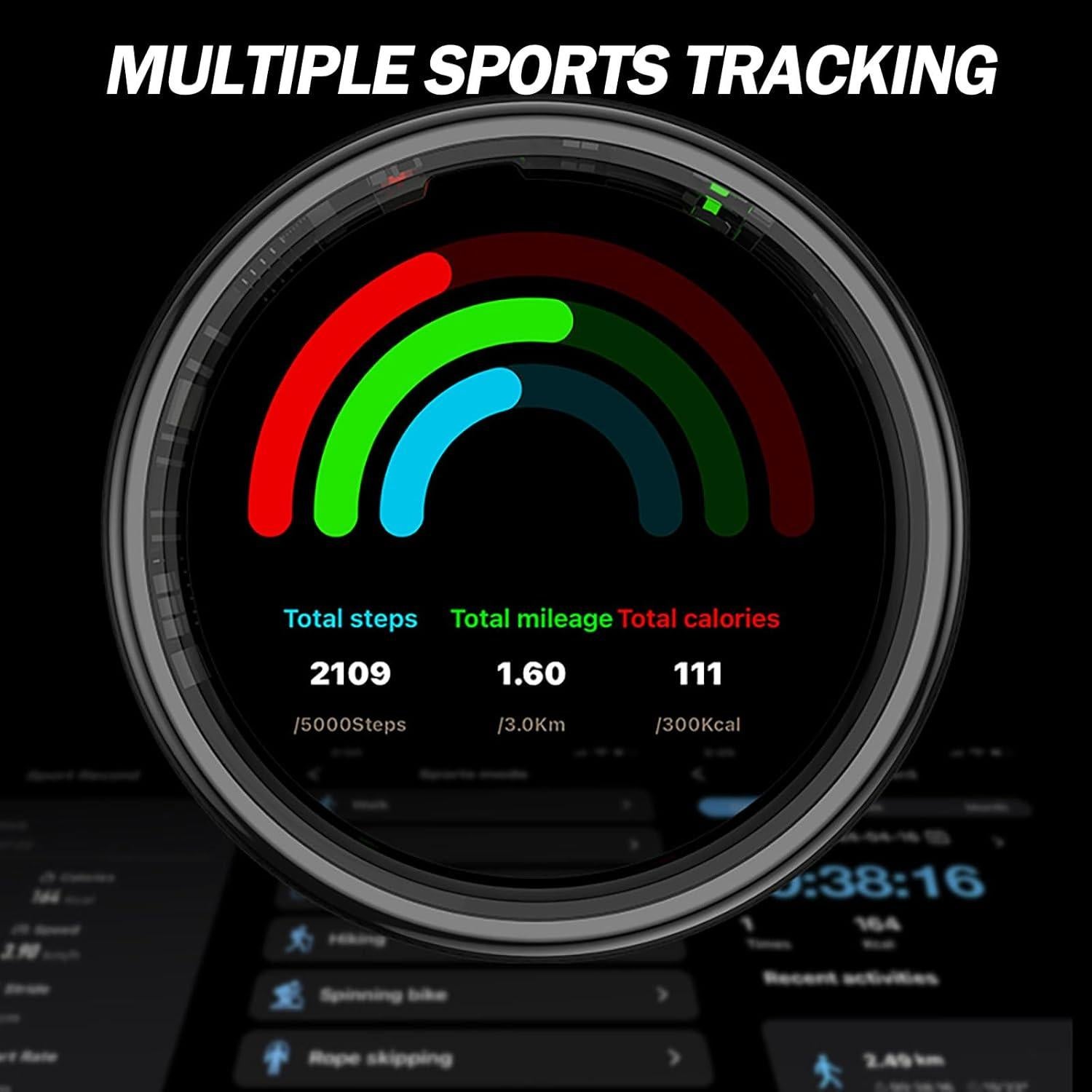 Anillo Inteligente de Salud CNBRO JYR11PFS Negro #9