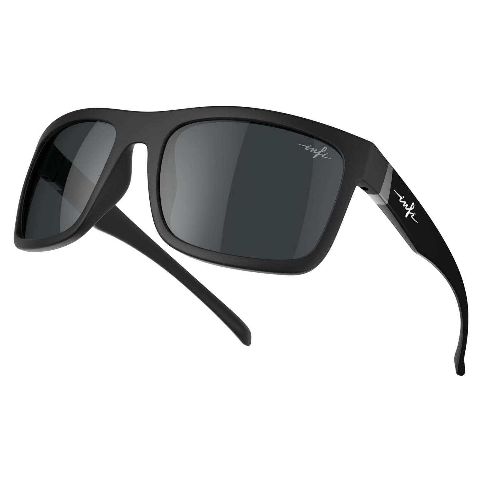Gafas de sol polarizadas INFI para hombres UV400 marco negro