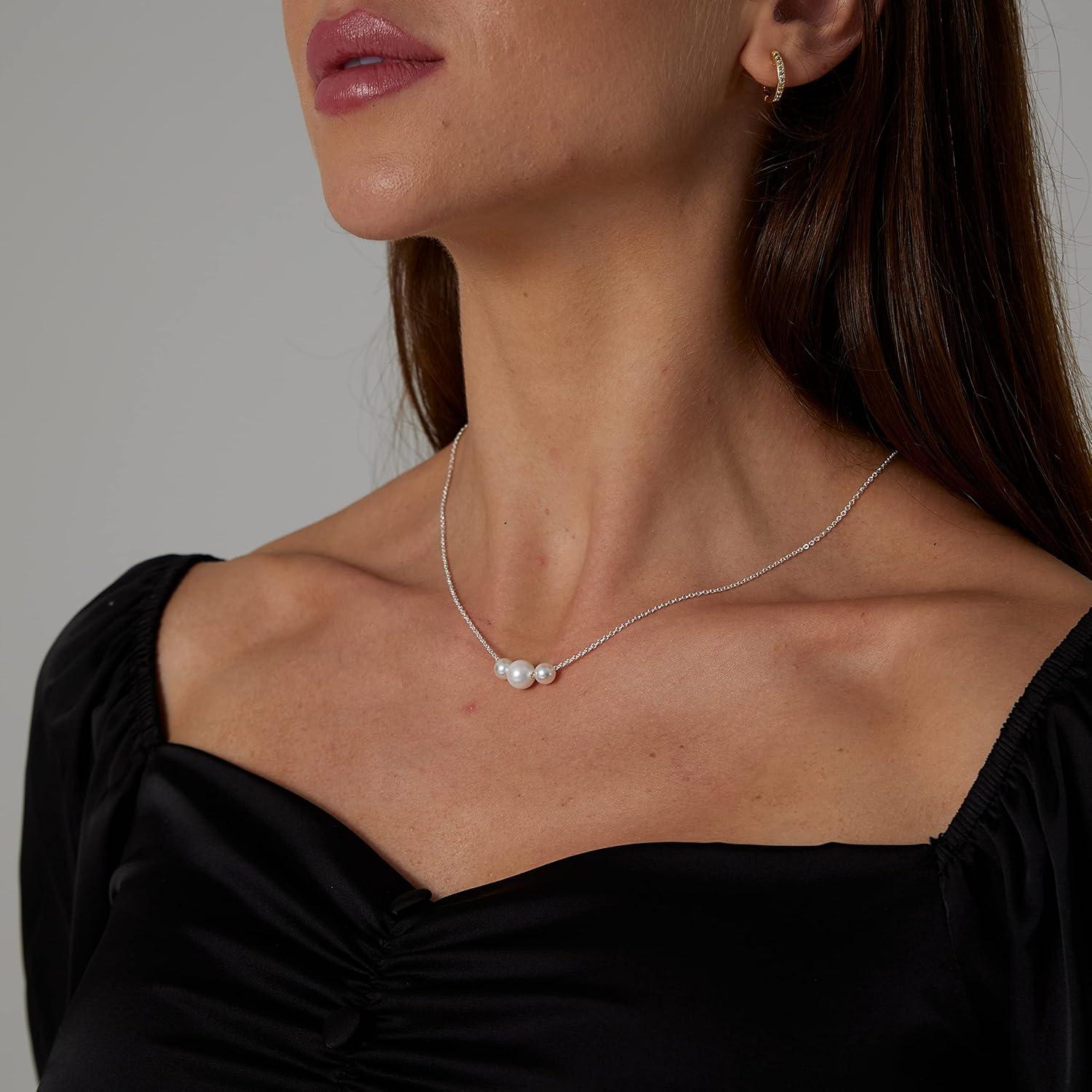 Collar de Perlas Dainty Sewyer 43 cm Baño de Oro 14K