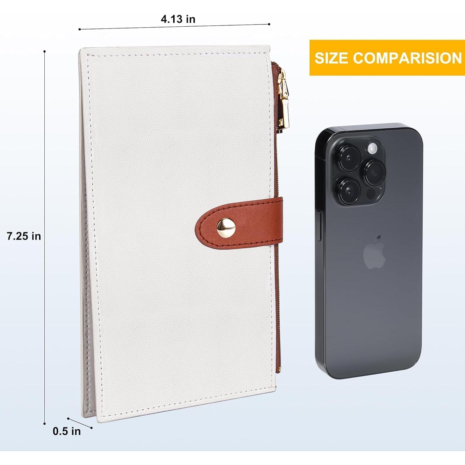 Cartera de Cuero Travelambo para Mujeres Slim con Bloqueo RFID