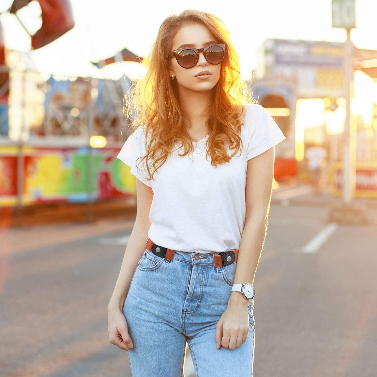 Cinturón Elástico Sin Hebilla Syhood 4 Piezas Unisex