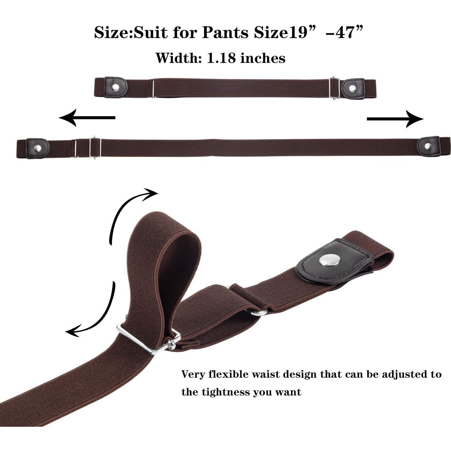 Cinturón Elástico Sin Hebilla Syhood 4 Piezas Unisex