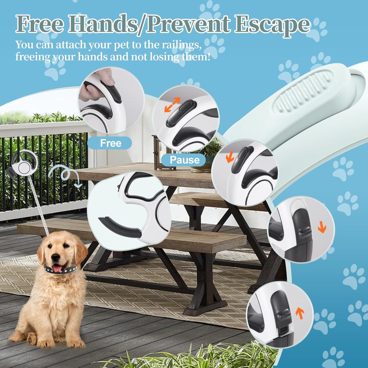 Correa Retráctil para Perros Zividodo 10 pies con Luz LED