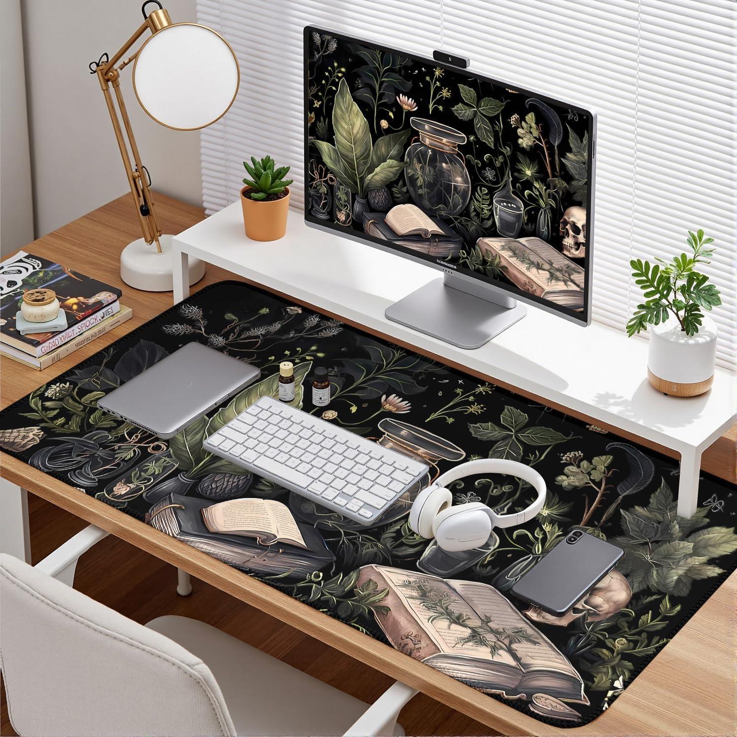 Alfombrilla de Escritorio XXL Nasdalgias 80x40cm Dark Academia