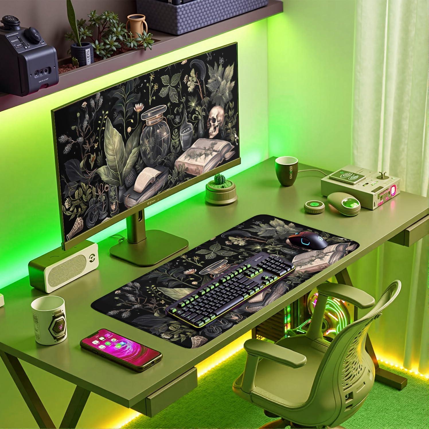 Alfombrilla de Escritorio XXL Nasdalgias 80x40cm Dark Academia