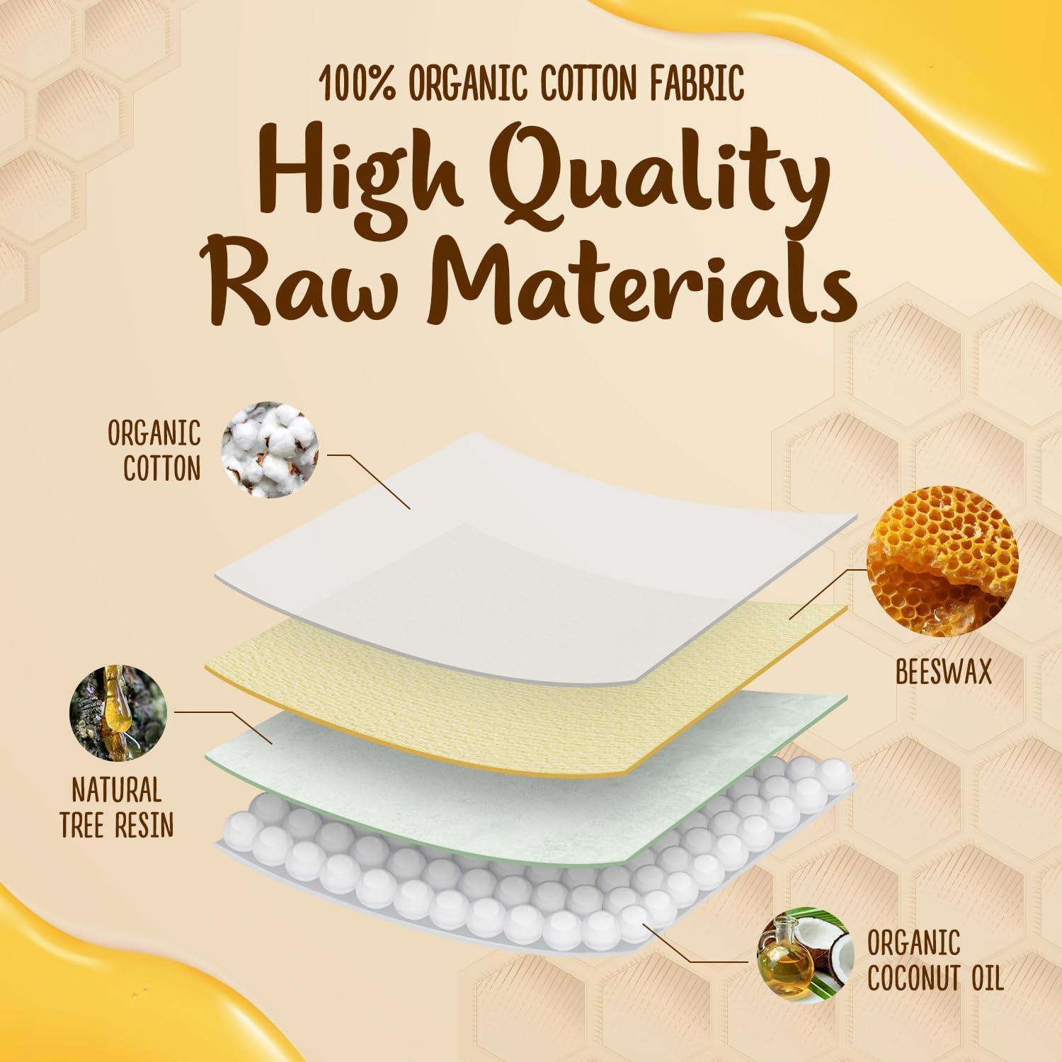 Envolturas de Cera de Abeja Reutilizables ClinkinOn - 3 Tamaños