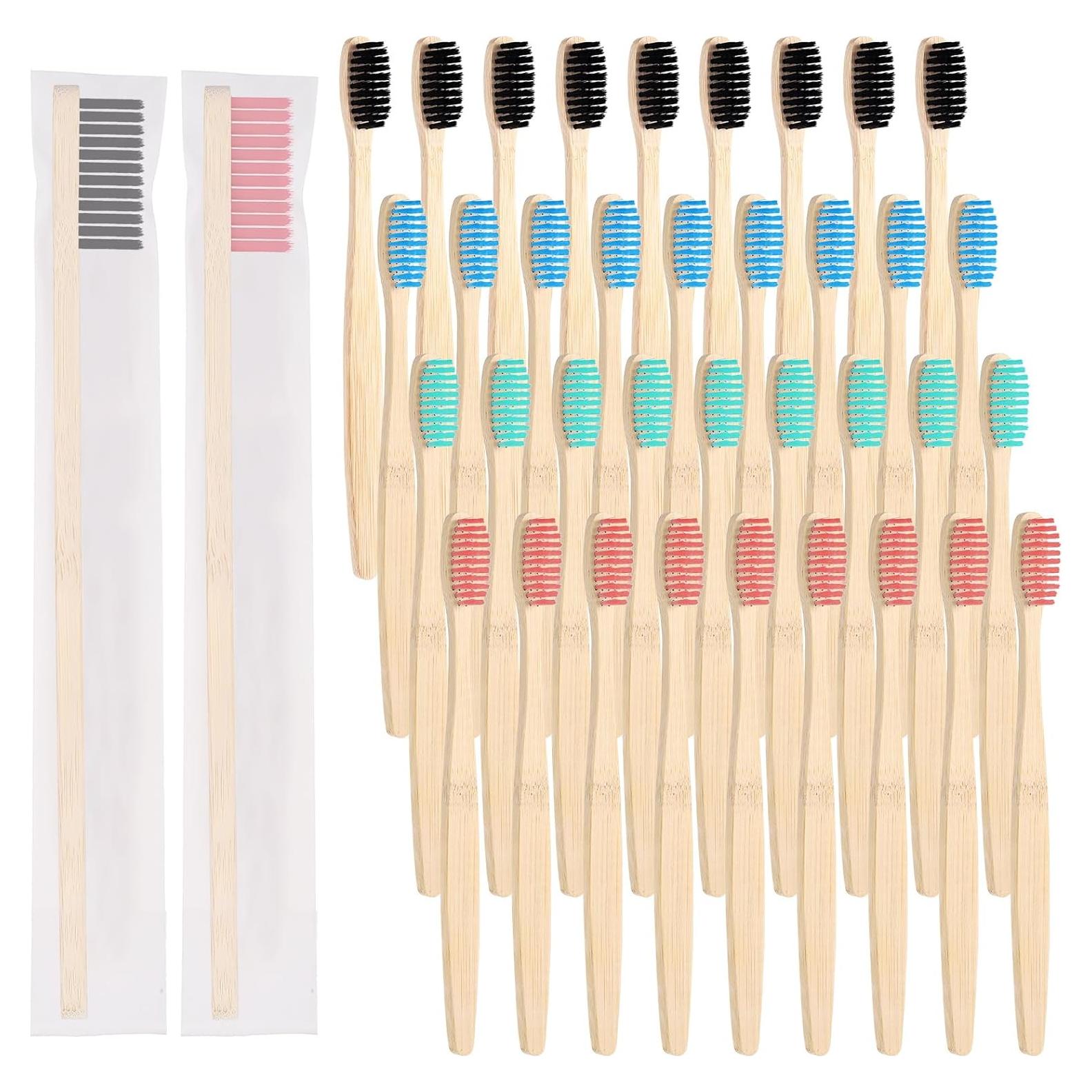 200 Cepillos de Dientes de Bambú Vesici Suaves y Ecológicos