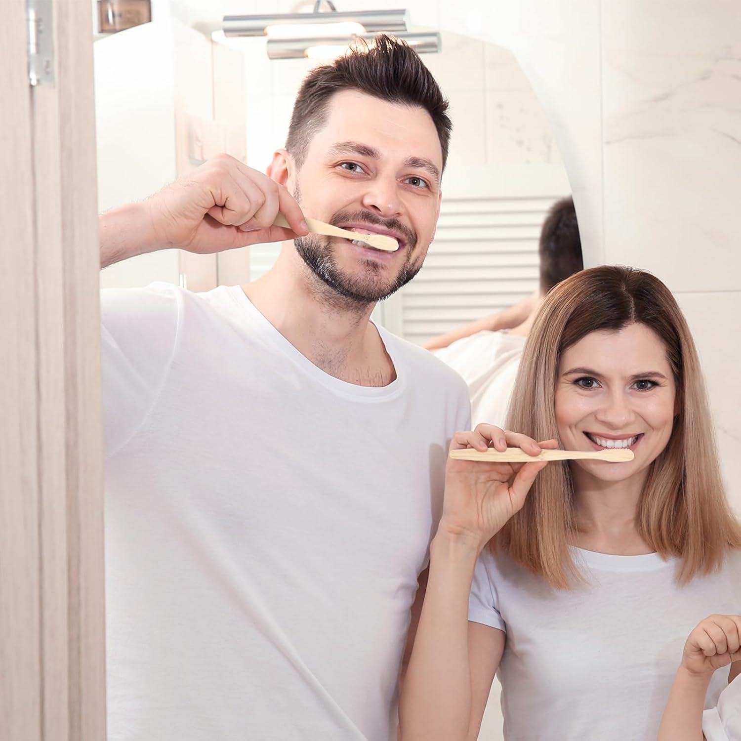 200 Cepillos de Dientes de Bambú Vesici Suaves y Ecológicos