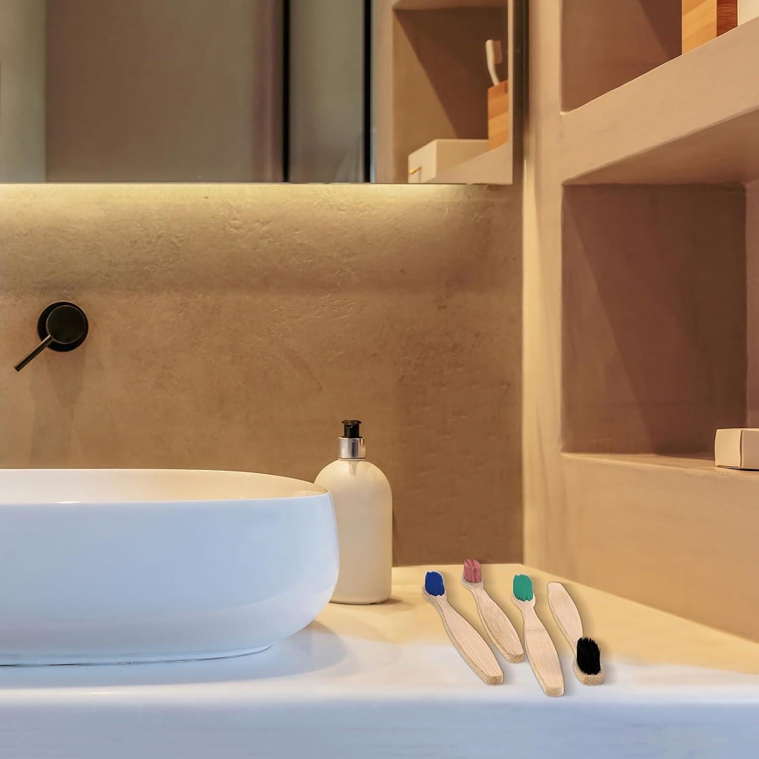 200 Cepillos de Dientes de Bambú Vesici Suaves y Ecológicos