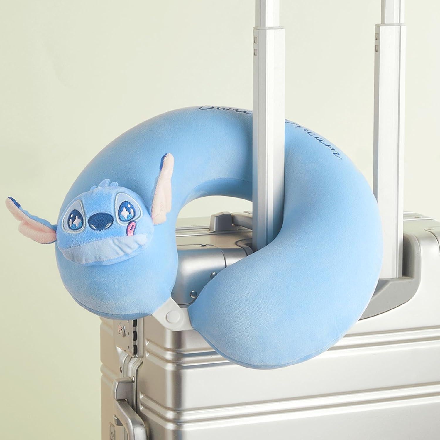 Almohada de Viaje MINISO Disney Stitch 100% Espuma de Memoria