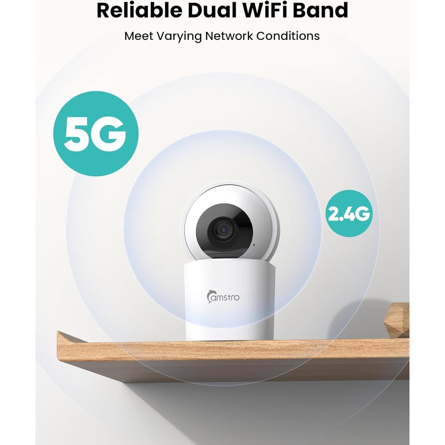 Cámara de Seguridad Interior 3K Camstro Paquete de 2 WiFi