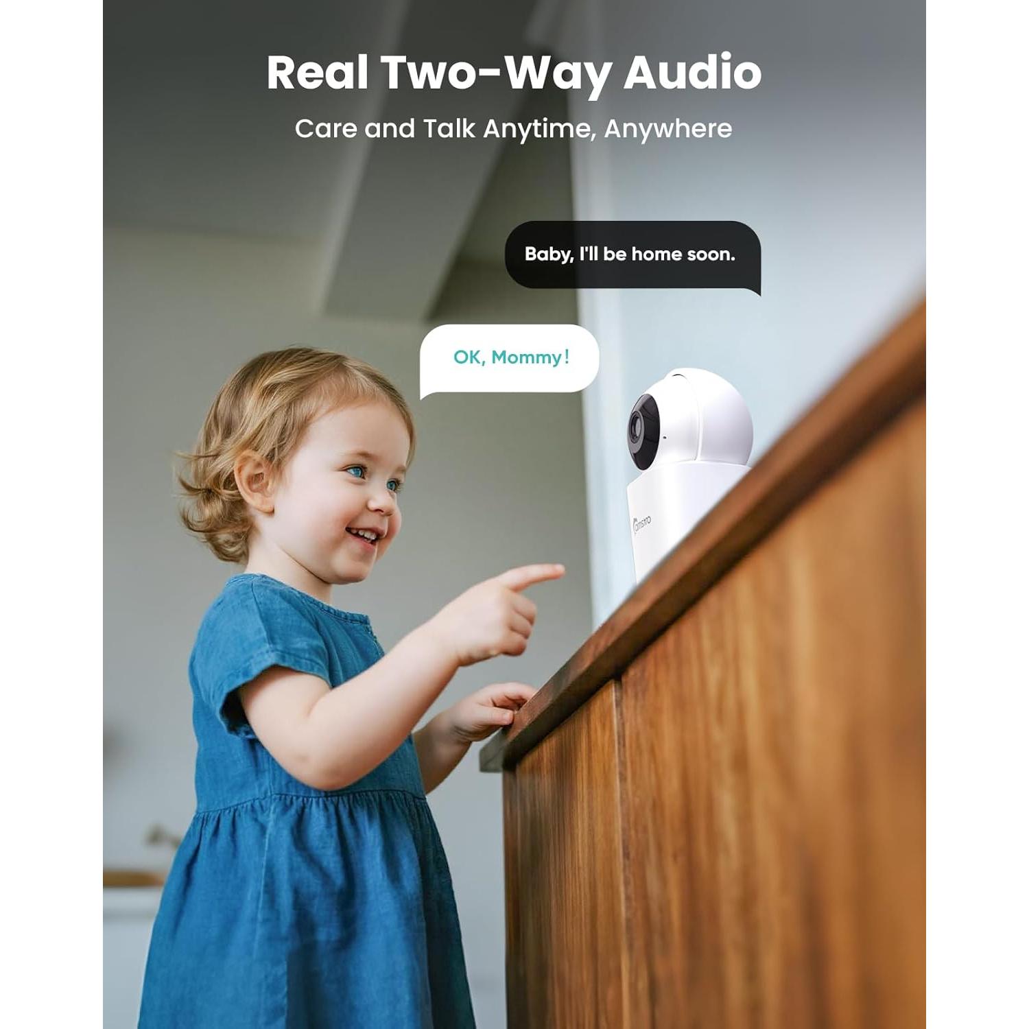 Cámara de Seguridad Interior 3K Camstro Paquete de 2 WiFi