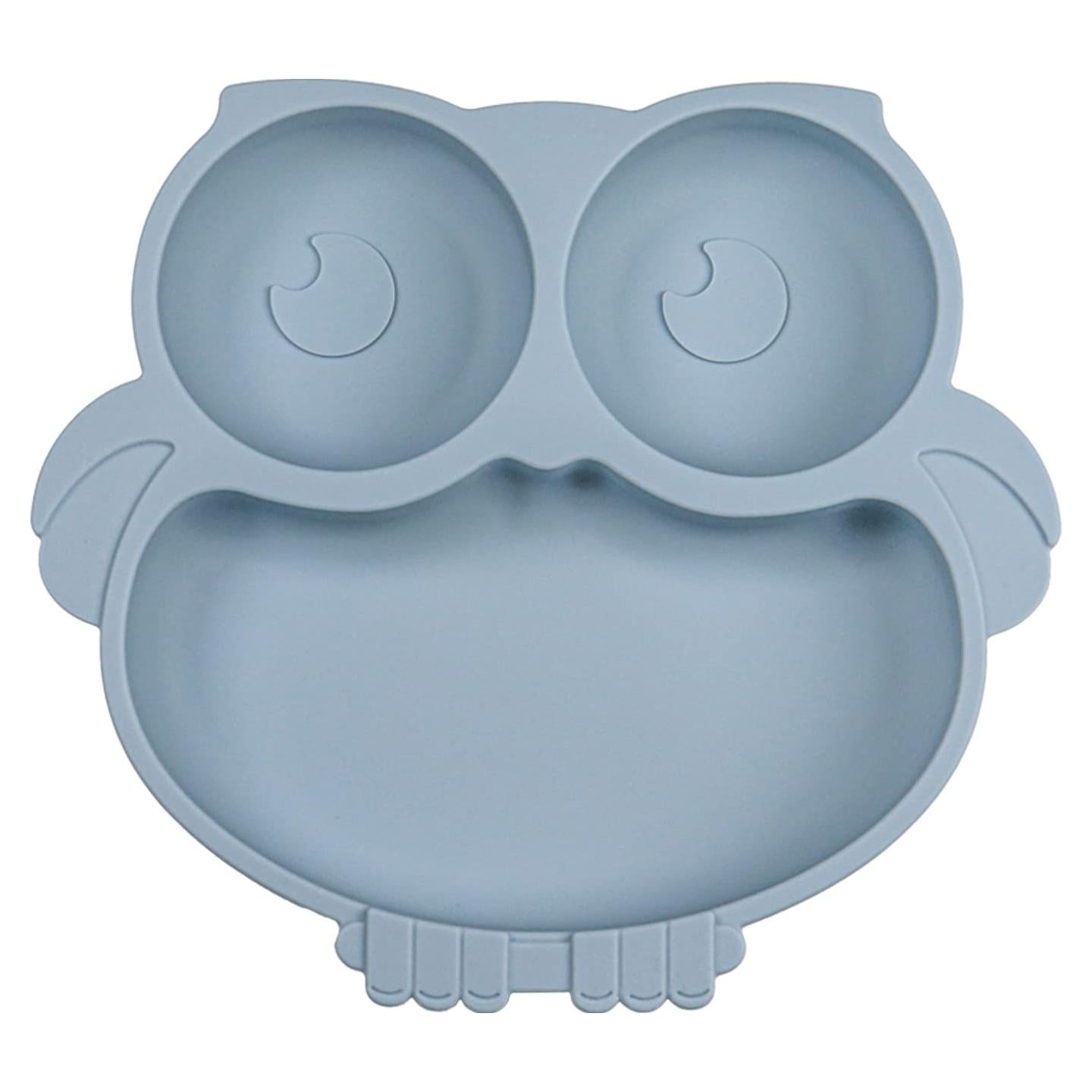 Plato de Silicona IDVVSSX para Bebés 20.1x18cm Azul