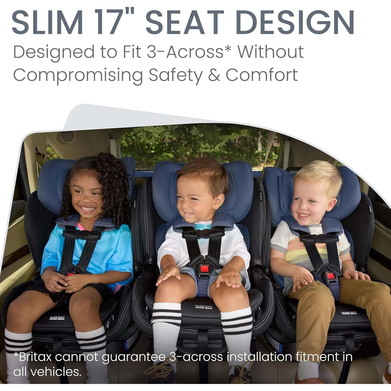 Asiento de auto convertible Britax Poplar S, 2 en 1, 17" SpaceSaver