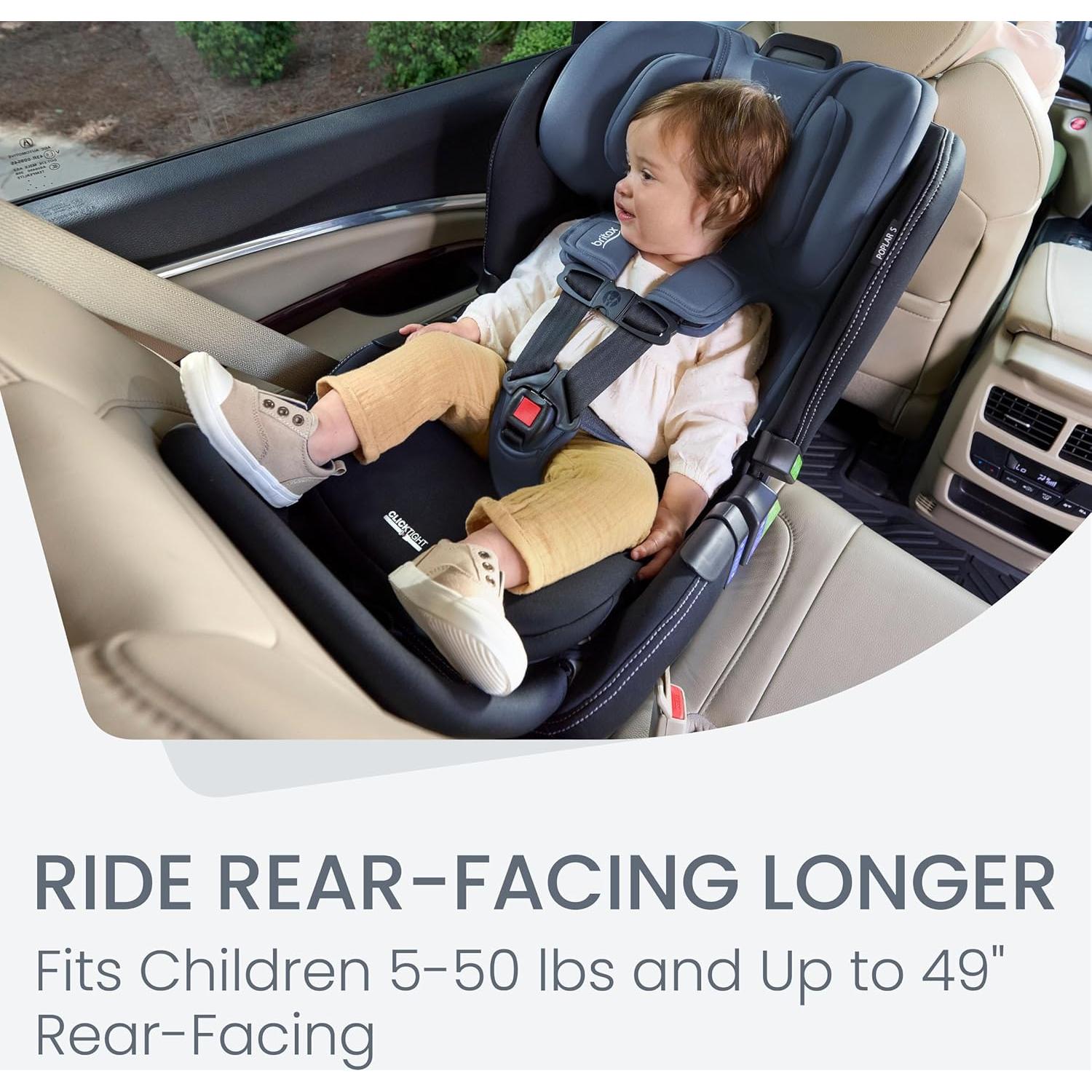 Asiento de auto convertible Britax Poplar S, 2 en 1, 17" SpaceSaver