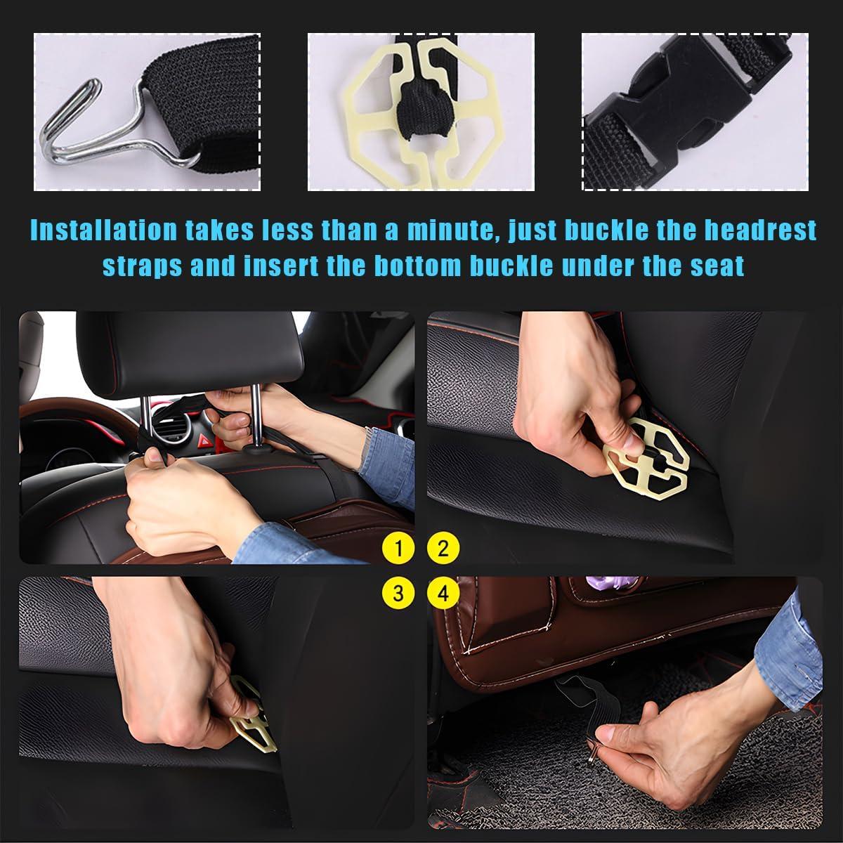 2 Organizador de Respaldo de Asiento de Coche Gasedin Beige