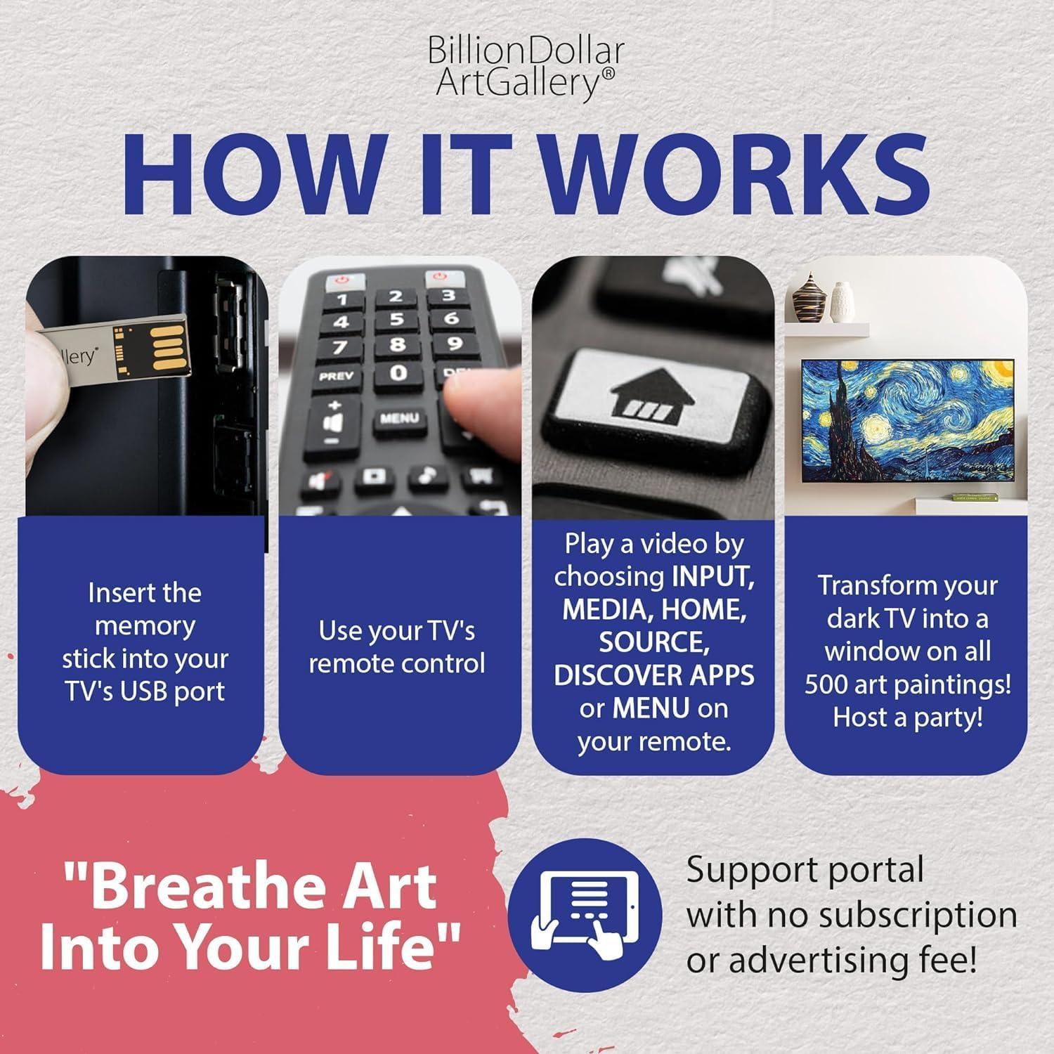 Galería de Arte BillionDollar - 500 Pinturas para Televisor