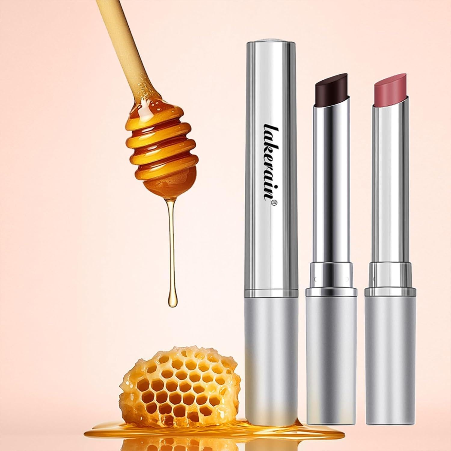 Bálsamo Labial Hidratante Mrettick - 2 Piezas Negro y Rosa