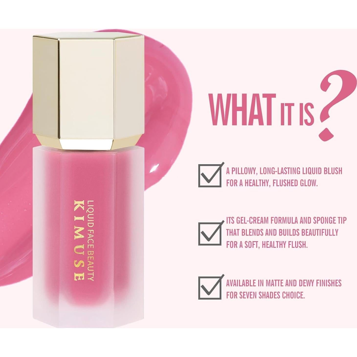 Rubor Líquido KIMUSE Esperanza-Mauve Nude 3.98g - Larga Duración