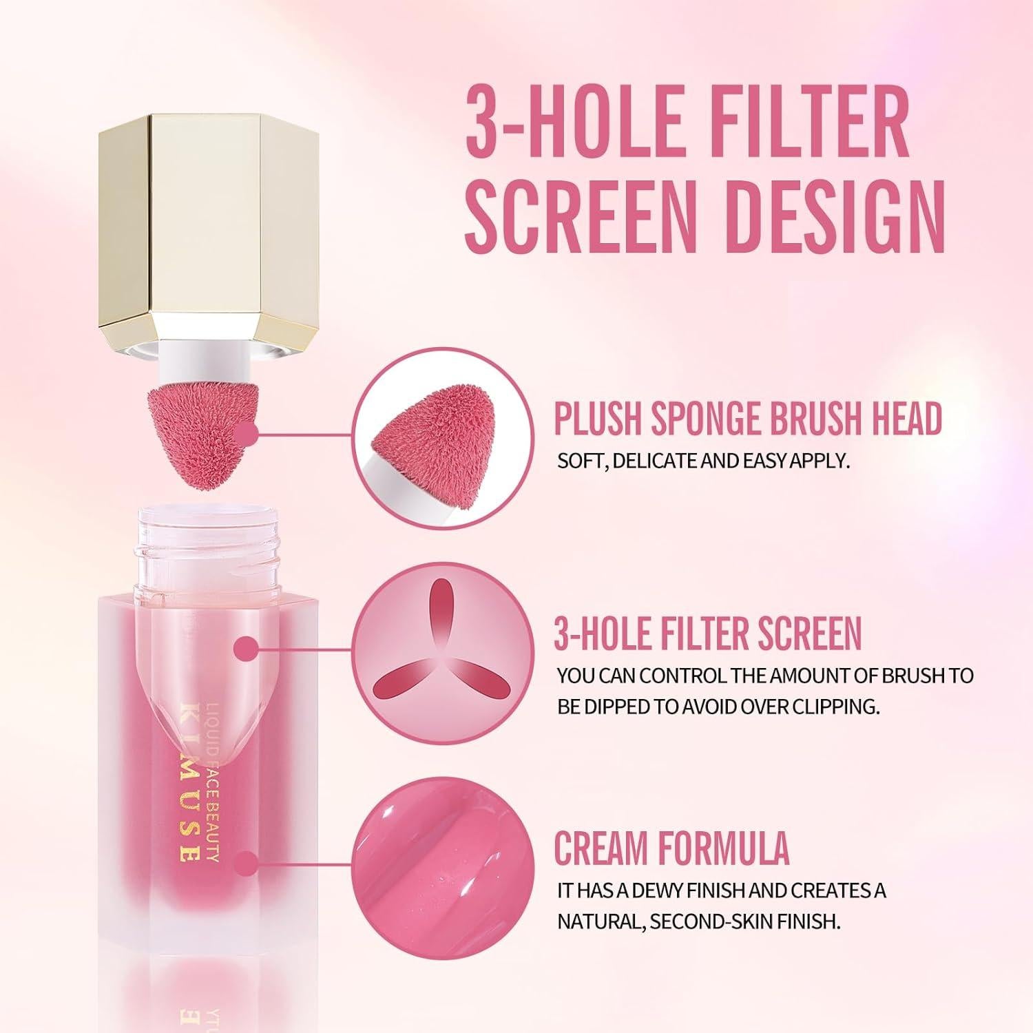 Rubor Líquido KIMUSE Esperanza-Mauve Nude 3.98g - Larga Duración