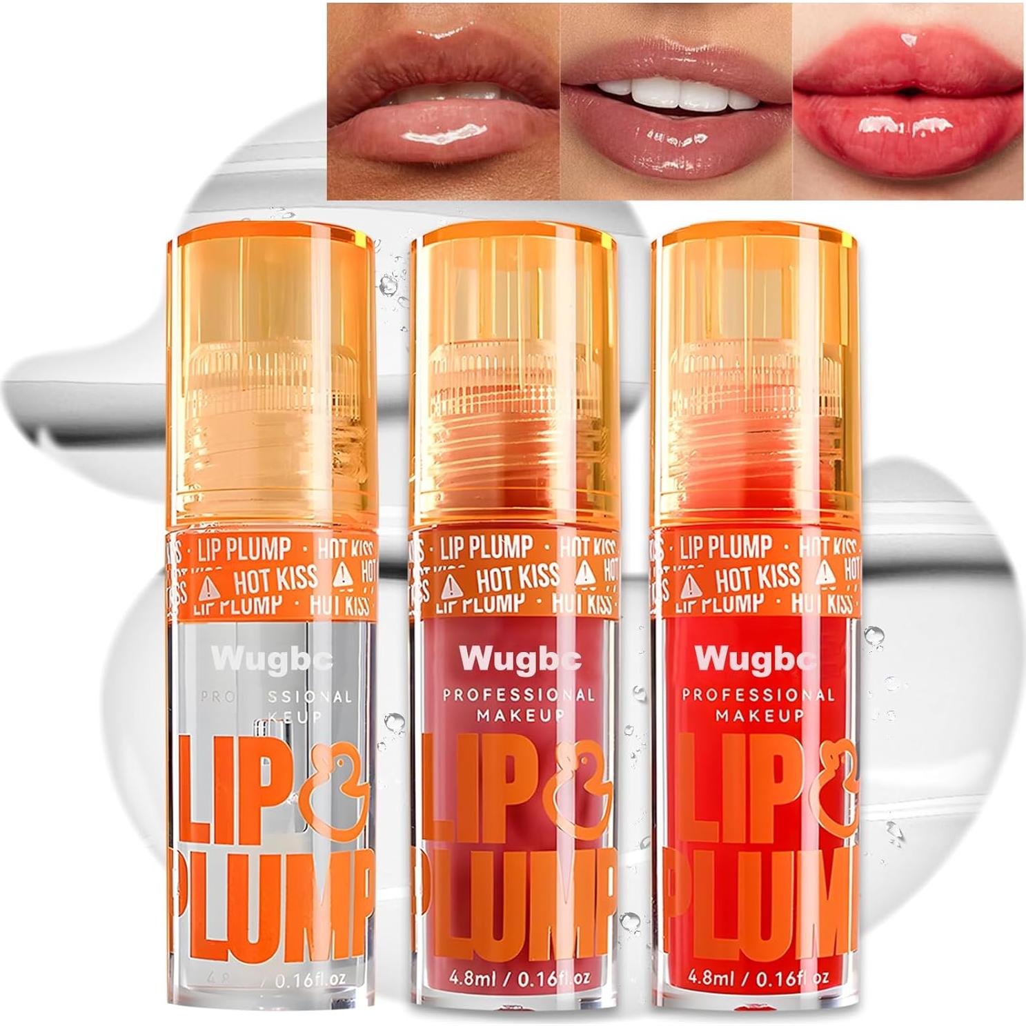 Brillo Labial Voluminizador Wugbc - 3 Colores Hidratantes