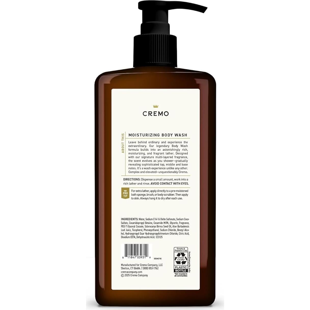 Gel de Ducha Cremo para Hombres 32oz Bourbon y Roble