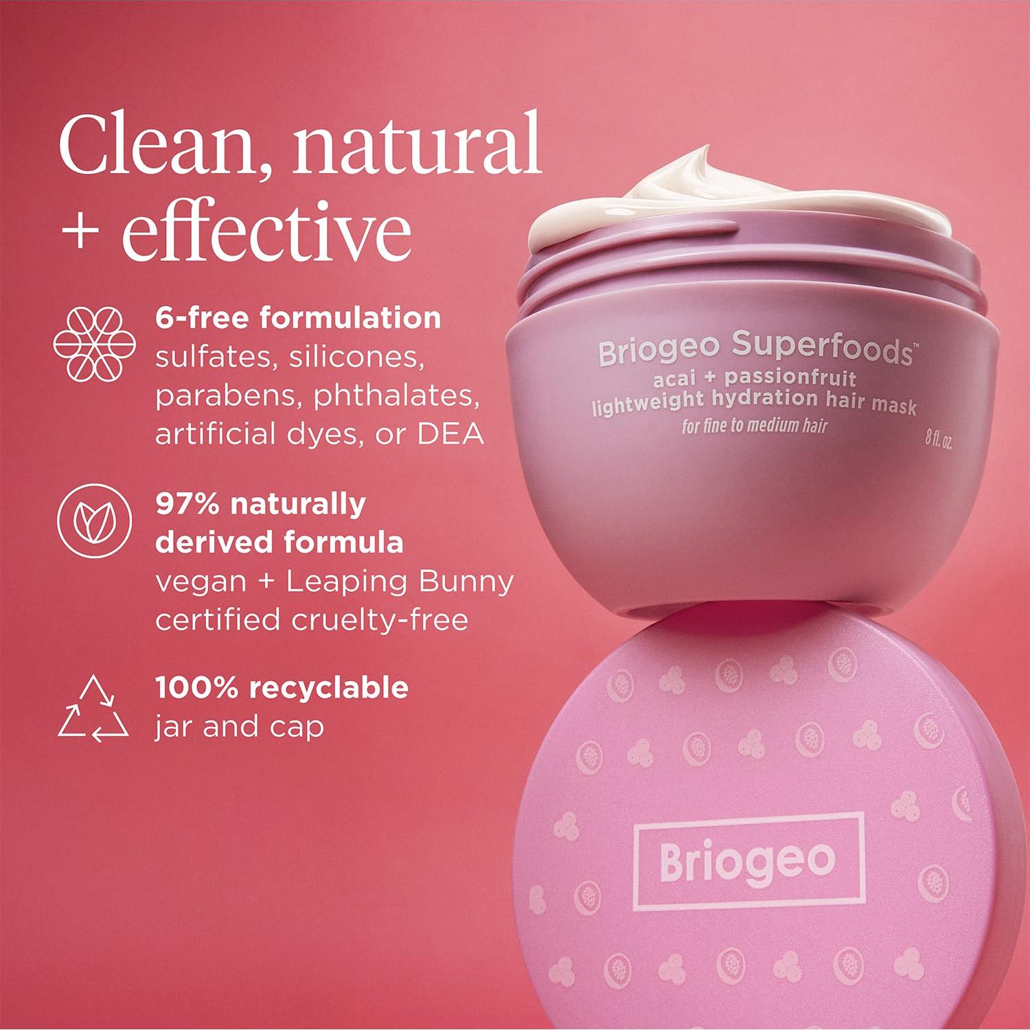 Mascarilla Hidratante Ligera Briogeo Acai Maracuyá 59ml