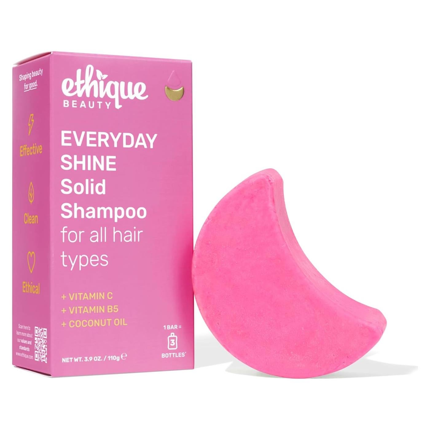 Barra de Champú Ethique Everyday 110g - Brillo y Suavidad Vegano