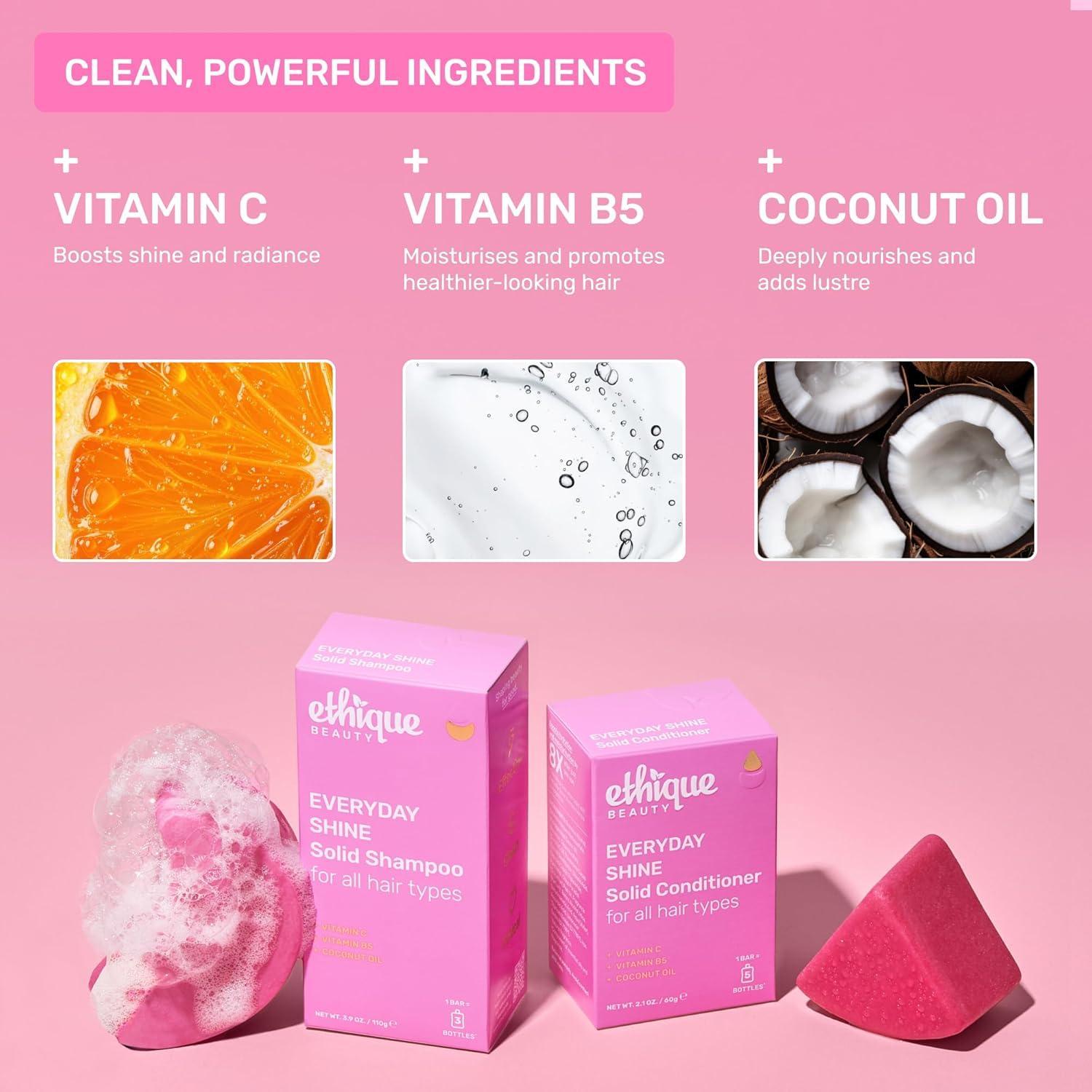 Barra de Champú Ethique Everyday 110g - Brillo y Suavidad Vegano