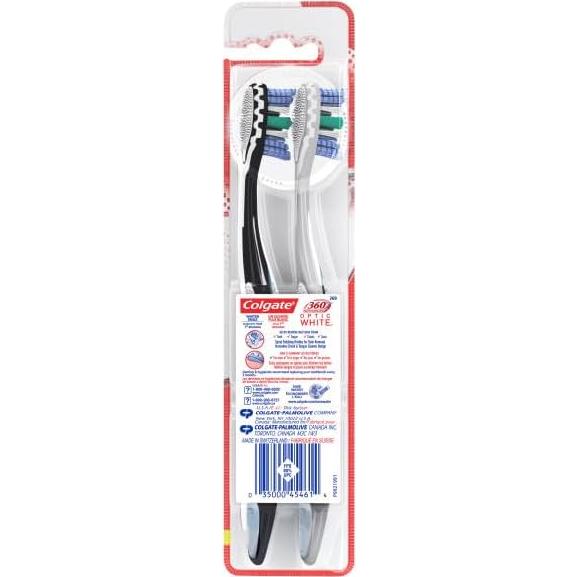 Cepillo de Dientes Colgate 360° Avanzado Blanqueador 2 Piezas