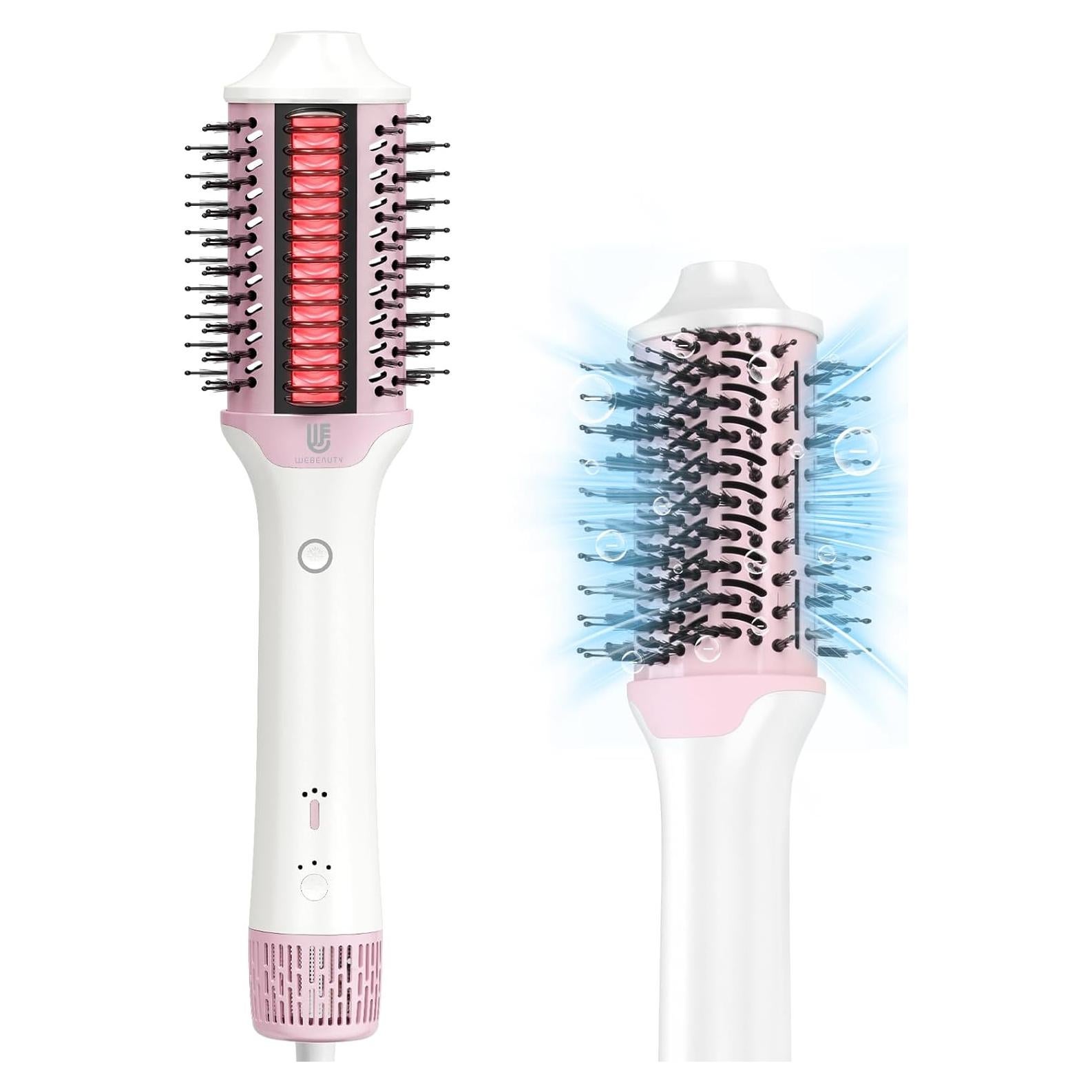 Cepillo Secador y Alisador Webeauty H3B 2 en 1 Rosa/Blanco