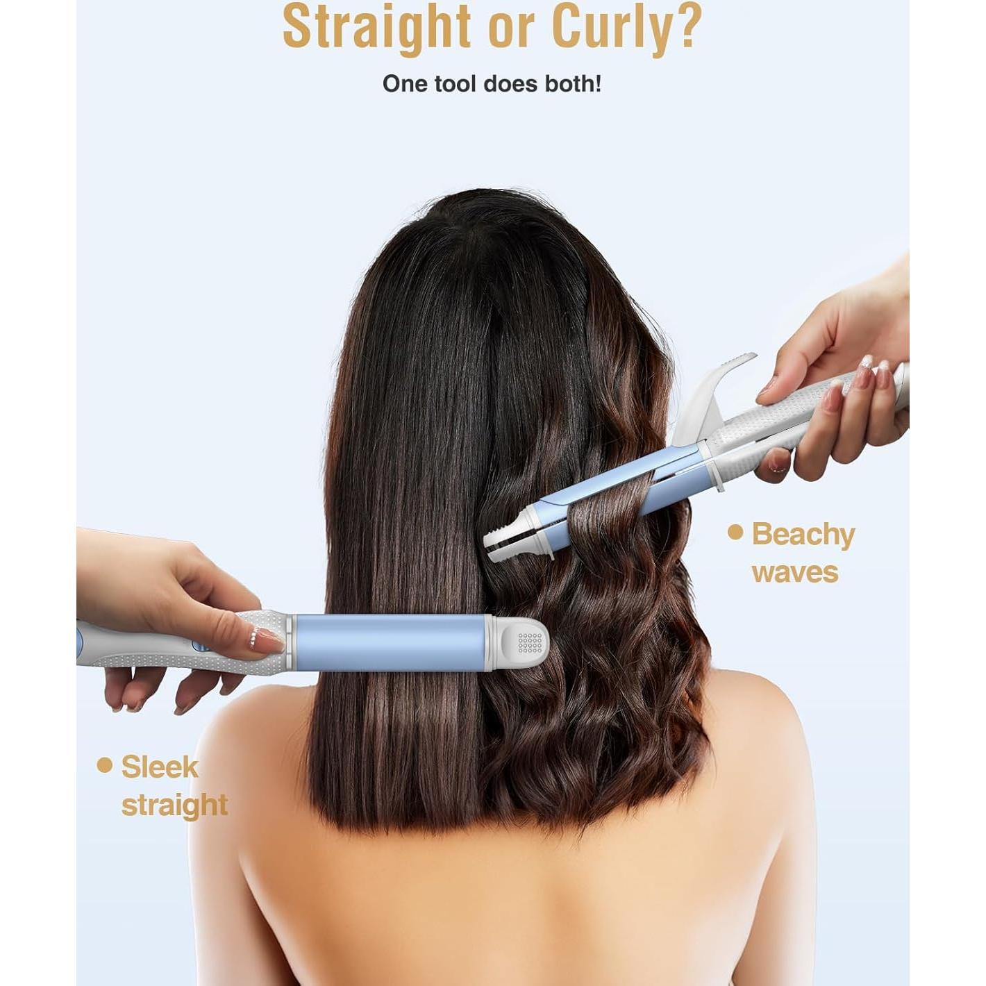 Plancha de Rizar Compacta FURIDEN Lite 390F Azul para Viajes