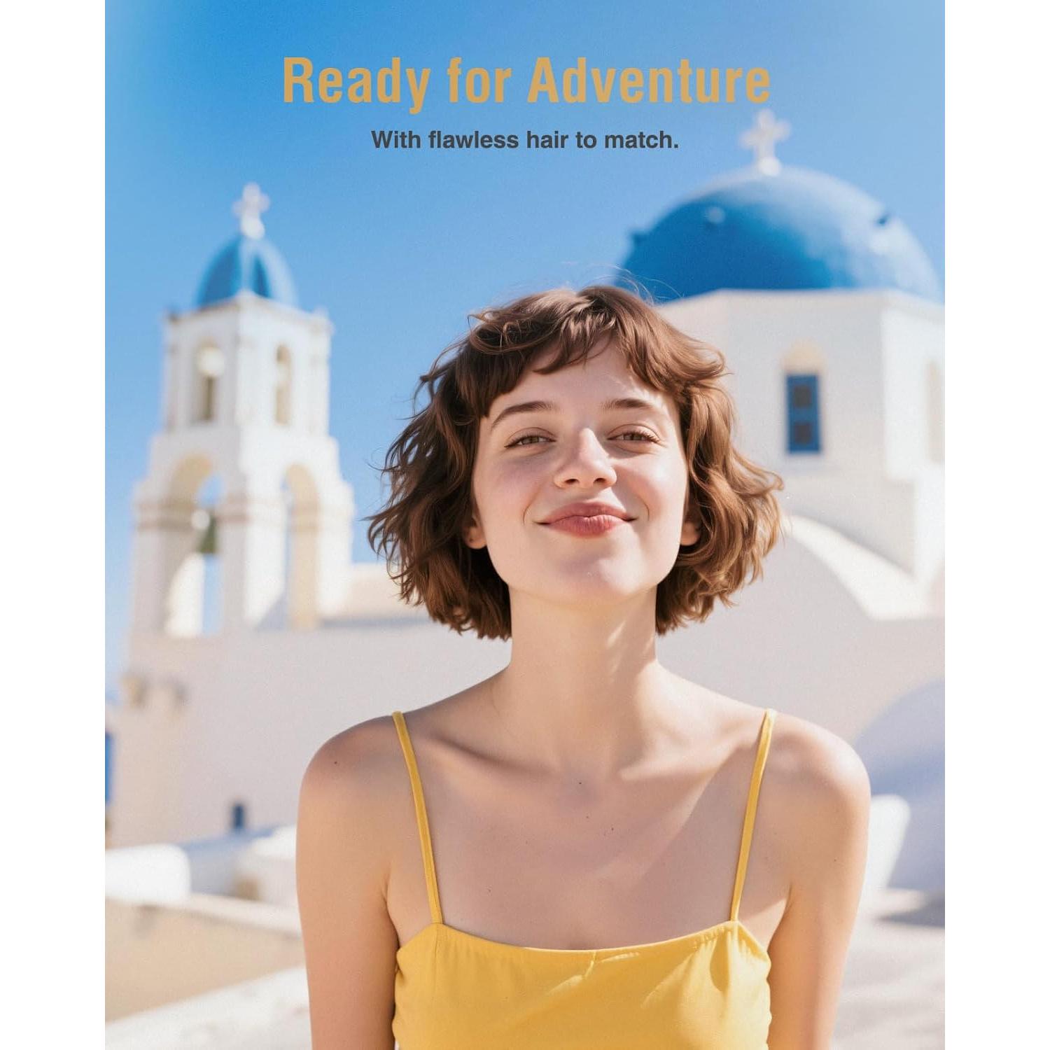 Plancha de Rizar Compacta FURIDEN Lite 390F Azul para Viajes