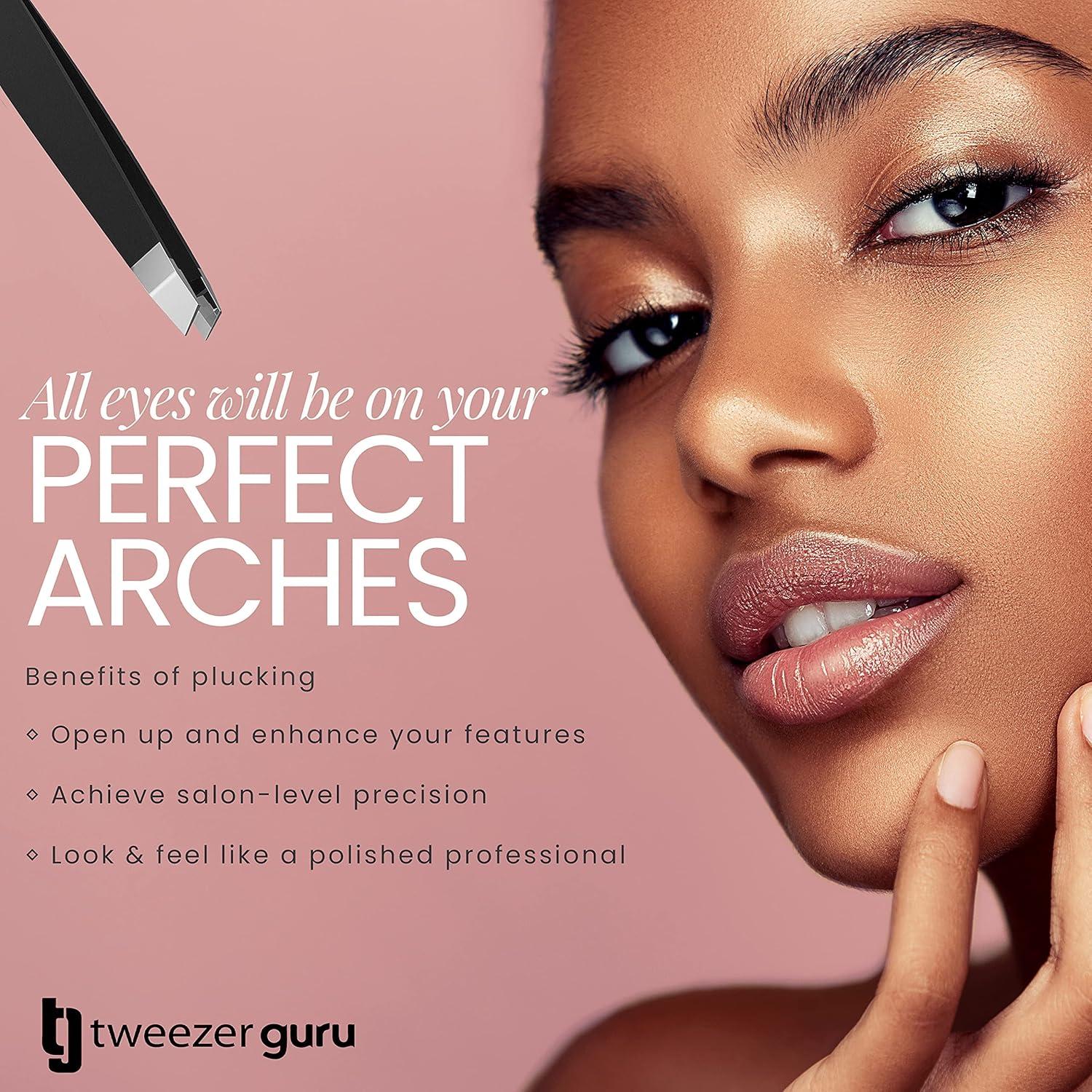 Pinzas de Precisión Tweezer Guru Rosa Inclinadas 1 Cuenta