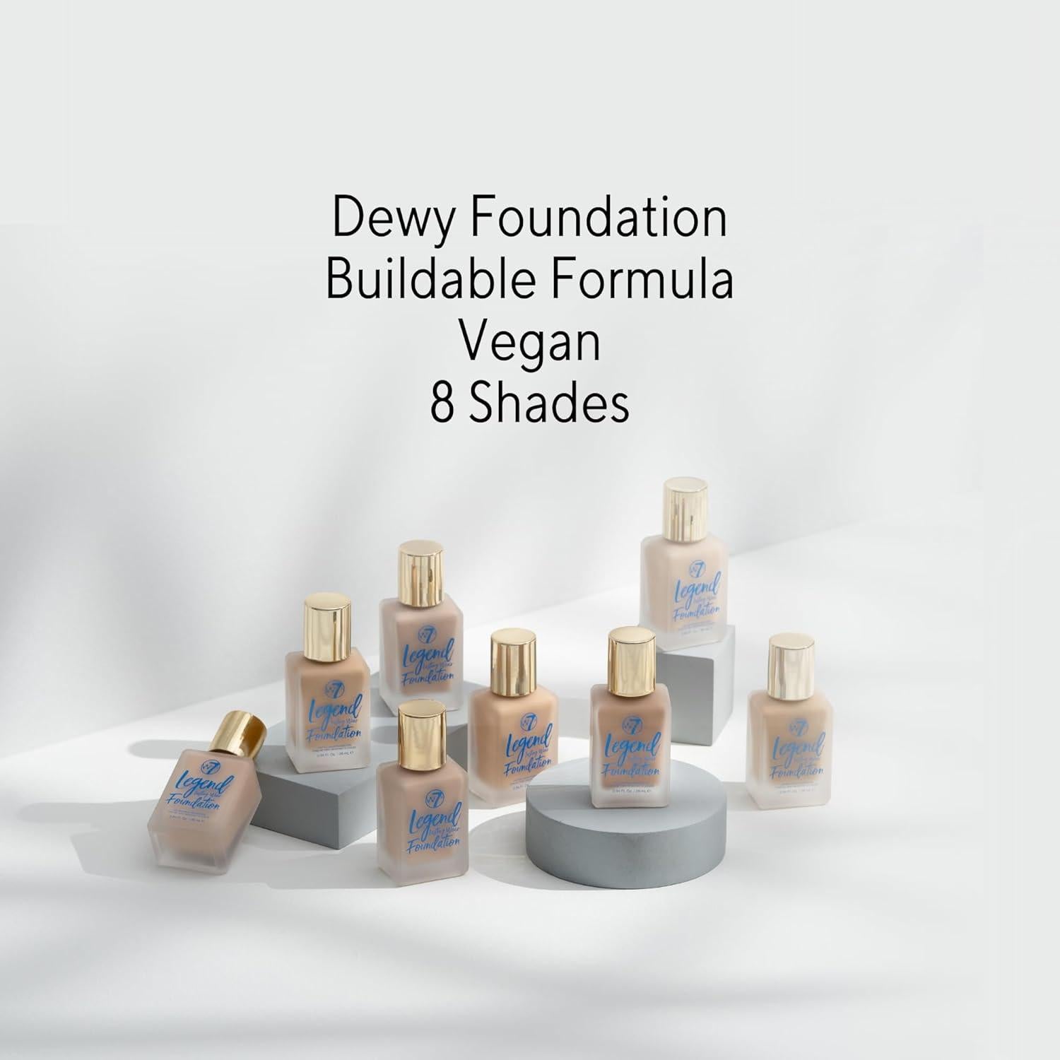 Base Líquida W7 Legend - Acabado Mate 28ml Color Buff