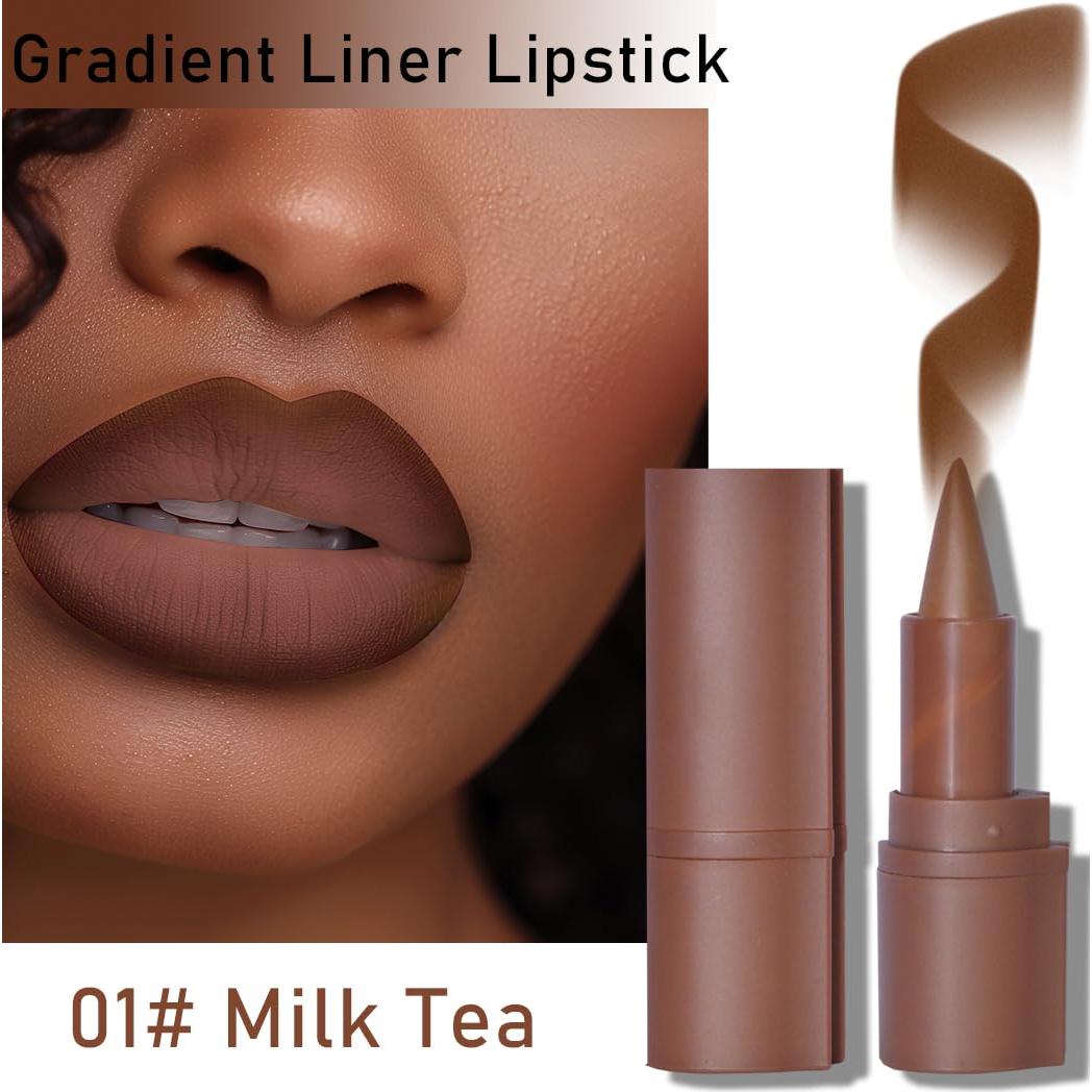 Set Lápiz Labial y Lápiz de Labios 2 en 1 BAISEN DIARY - Tono Té con Leche